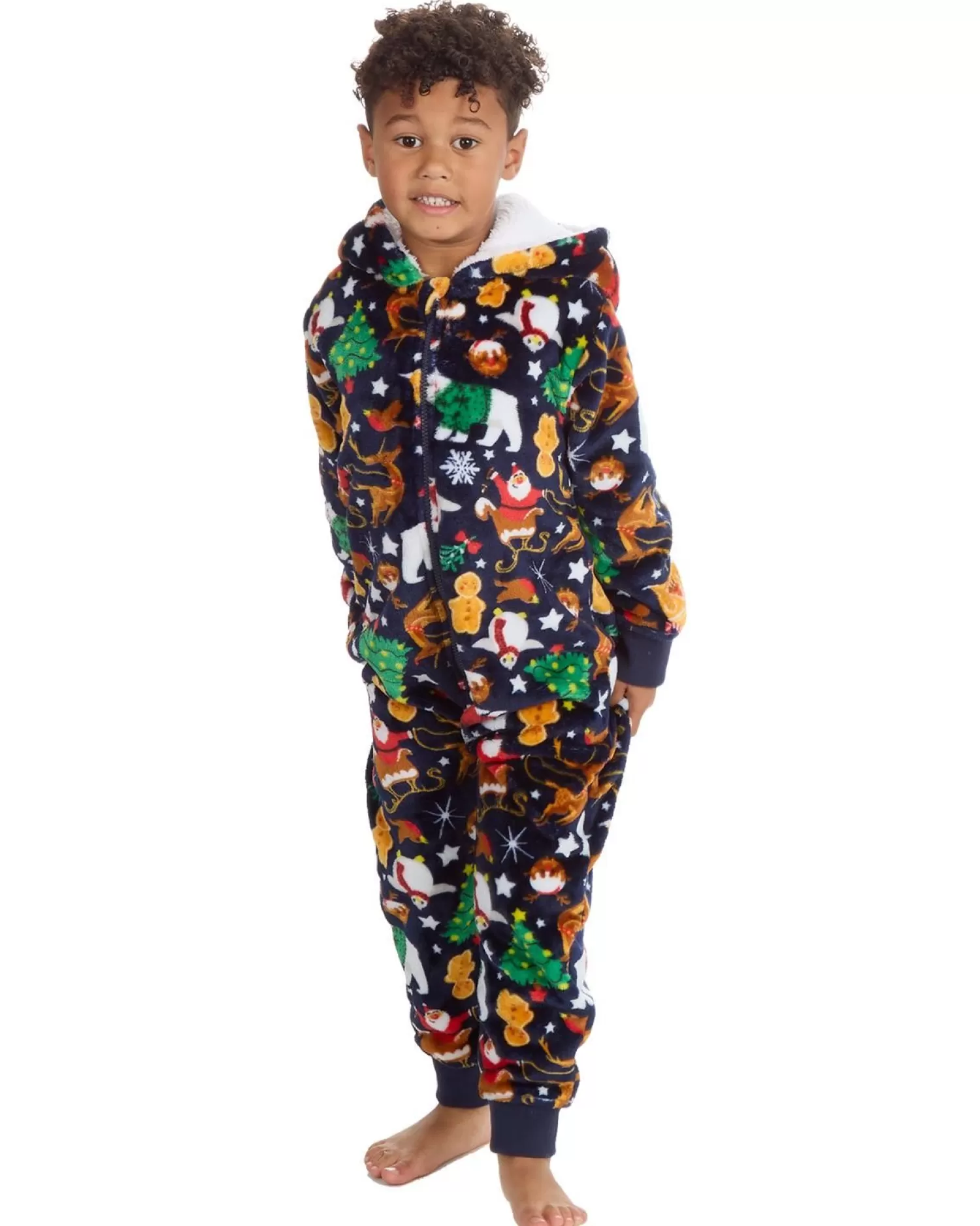 Kids * Kids Navy Festive Christmas Onesie