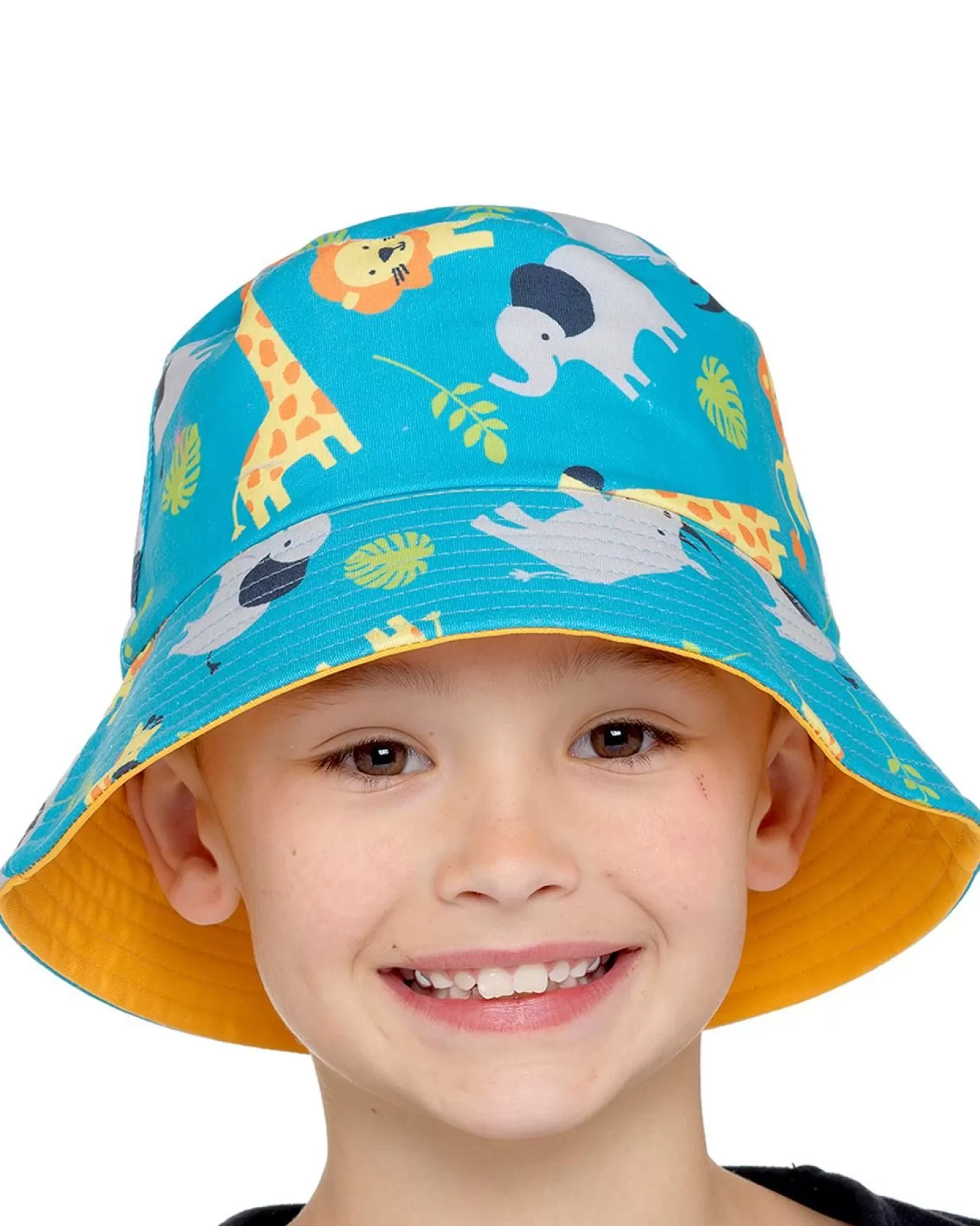 Kids Bertie & Bo Kids Reversible Bucket Hat - Animals