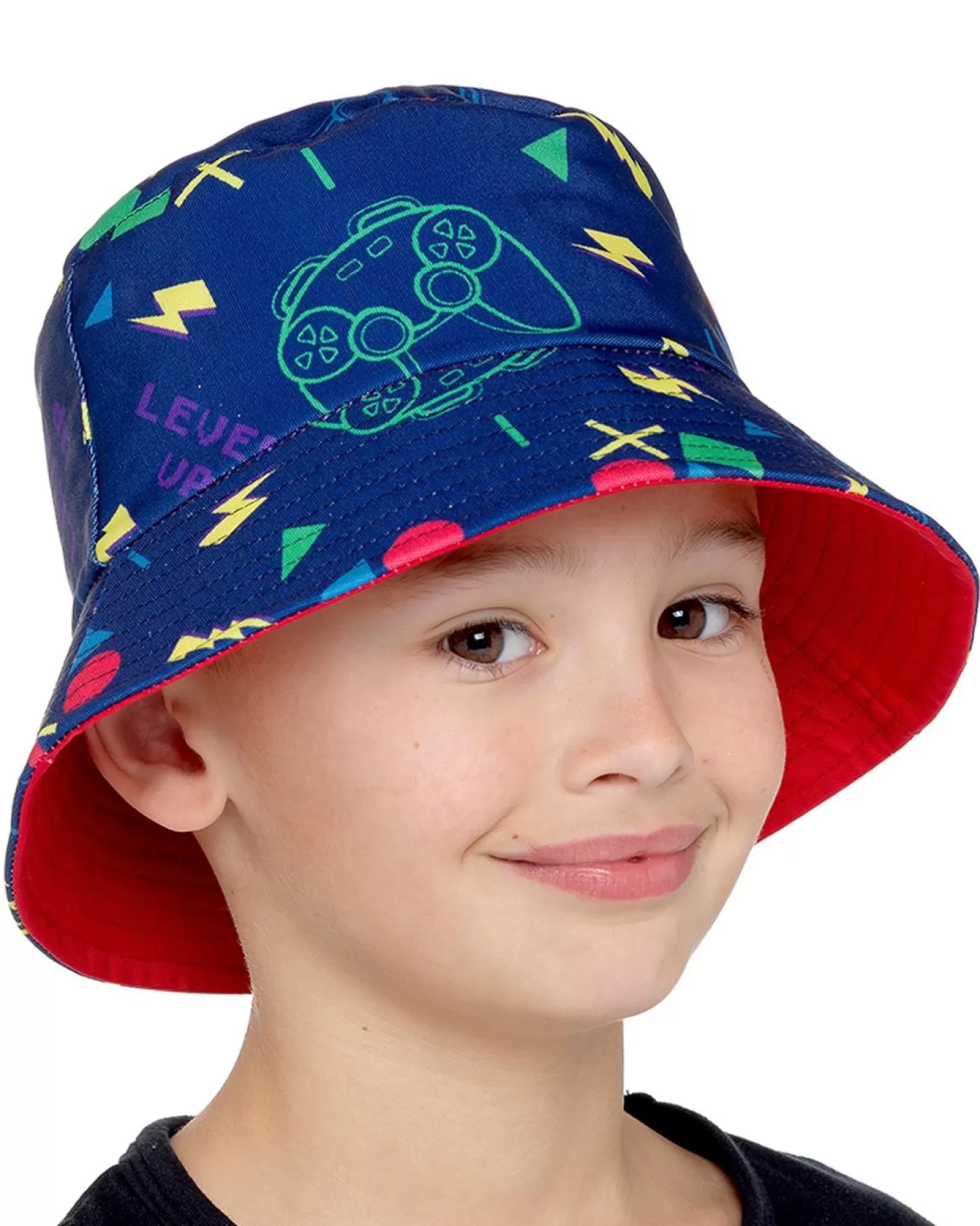 Kids Bertie & Bo Kids Reversible Bucket Hat - Gaming