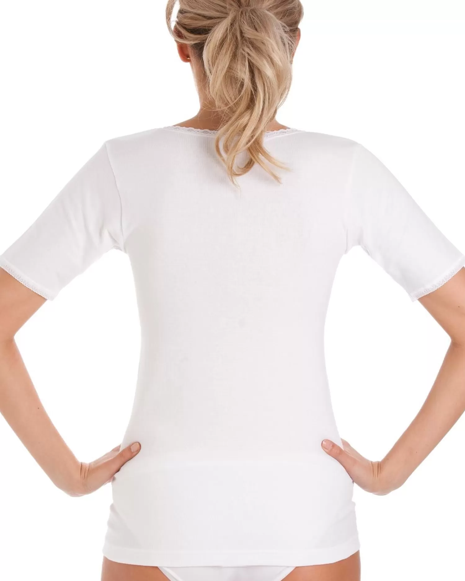 La Marquise Thermals | 2 Pack Thermal Short Sleeve Top - White