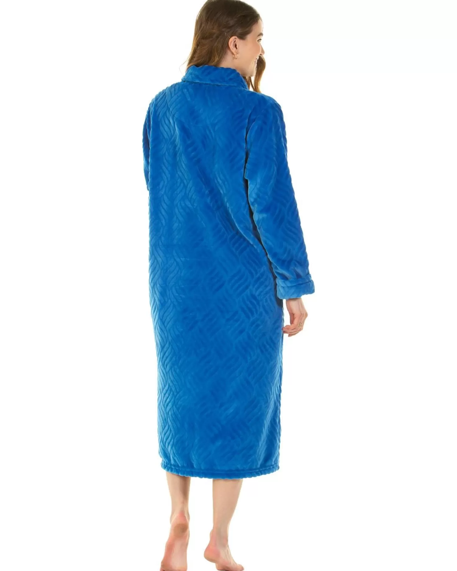 La Marquise Dressing Gowns | Midnight Tulip Button Dressing Gown - Teal