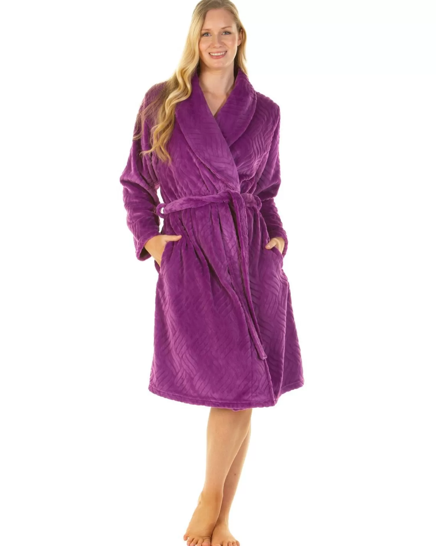 La Marquise Dressing Gowns | Midnight Tulip Dressing Gown - Purple