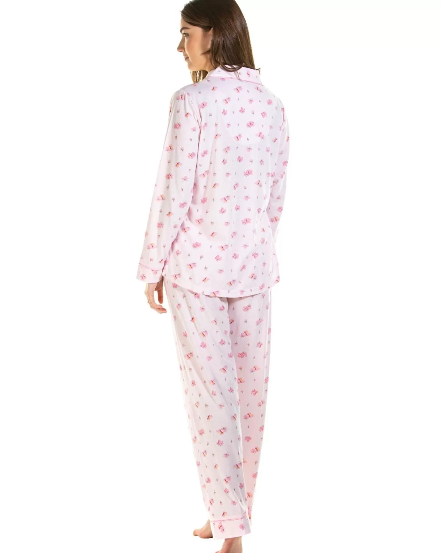 La Marquise Pyjamas | Pink Blush Jersey Button Pyjamas - Pink