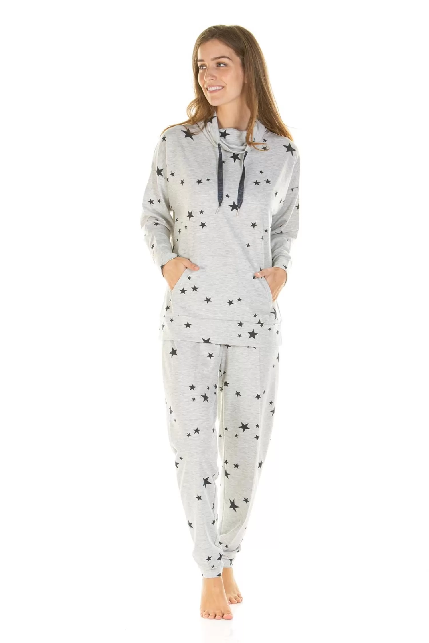 La Marquise Pyjamas | Starry Days Cowl Neck Jersey Pyjamas