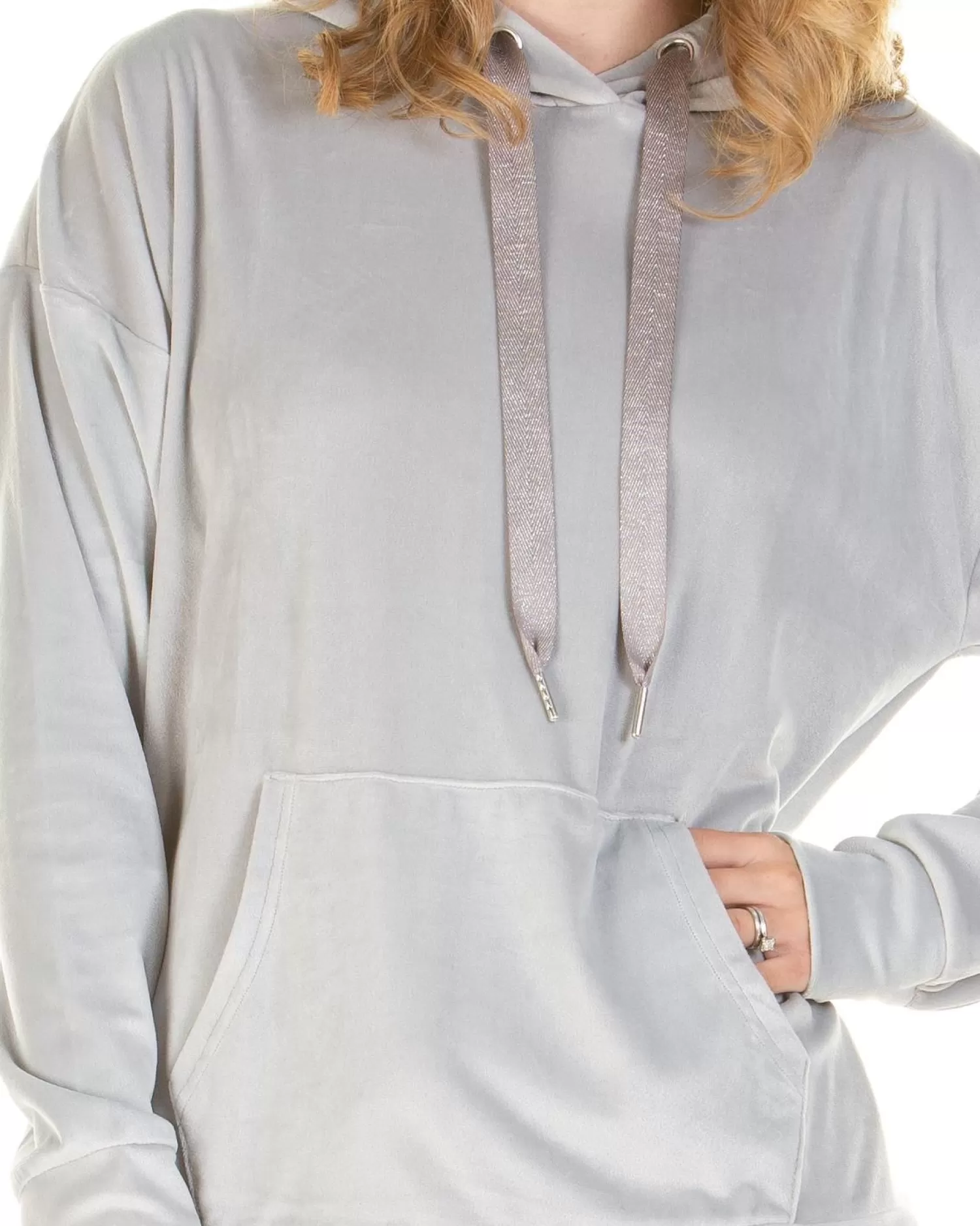 La Marquise Pyjamas | Velour Lounge Hooded Pyjamas - Grey