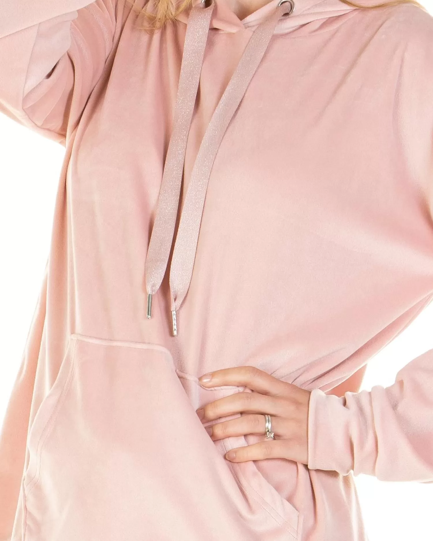 La Marquise Pyjamas | Velour Lounge Hooded Pyjamas - Pink