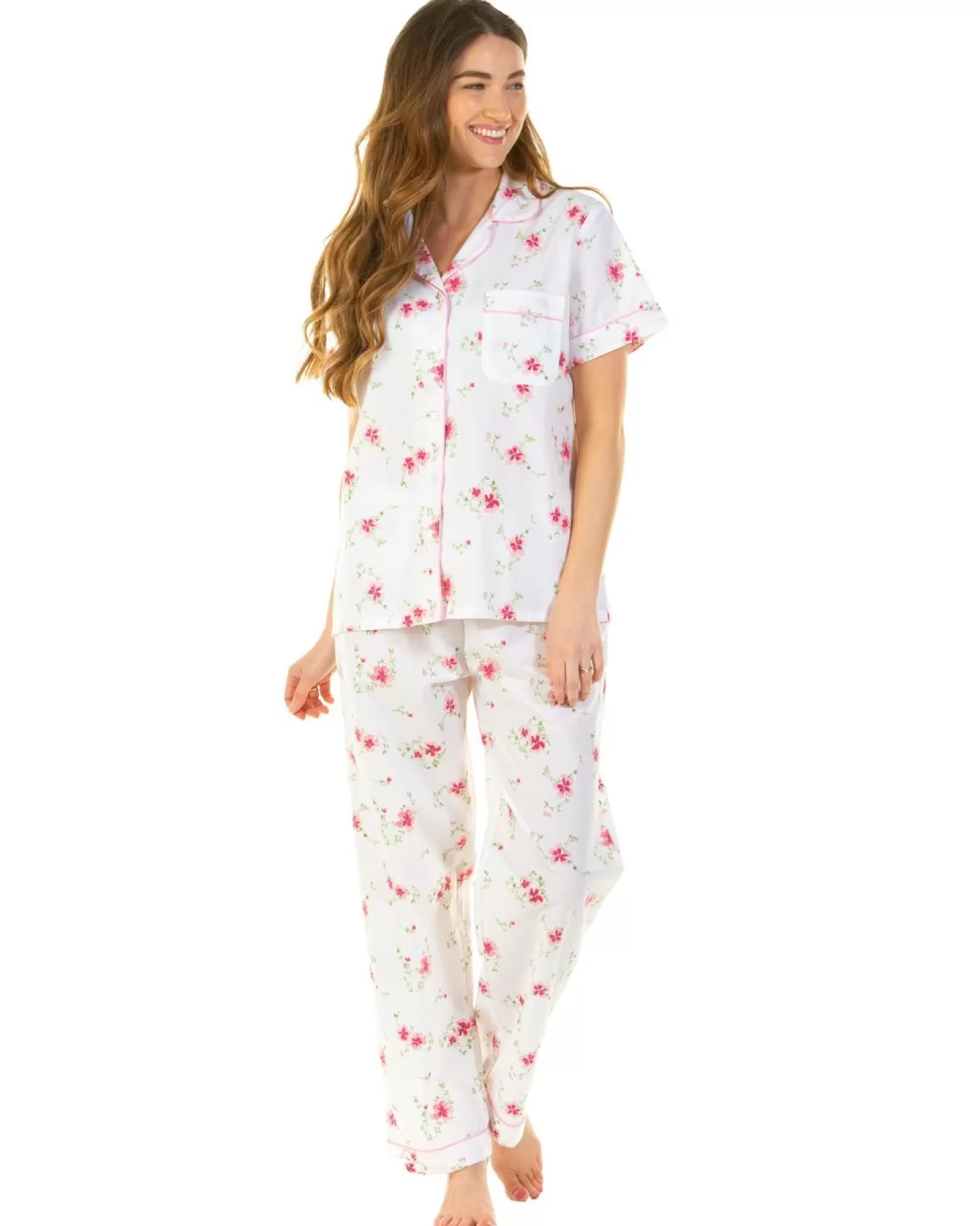 La Marquise Pyjamas | Wallflower Button Pyjamas - Pink