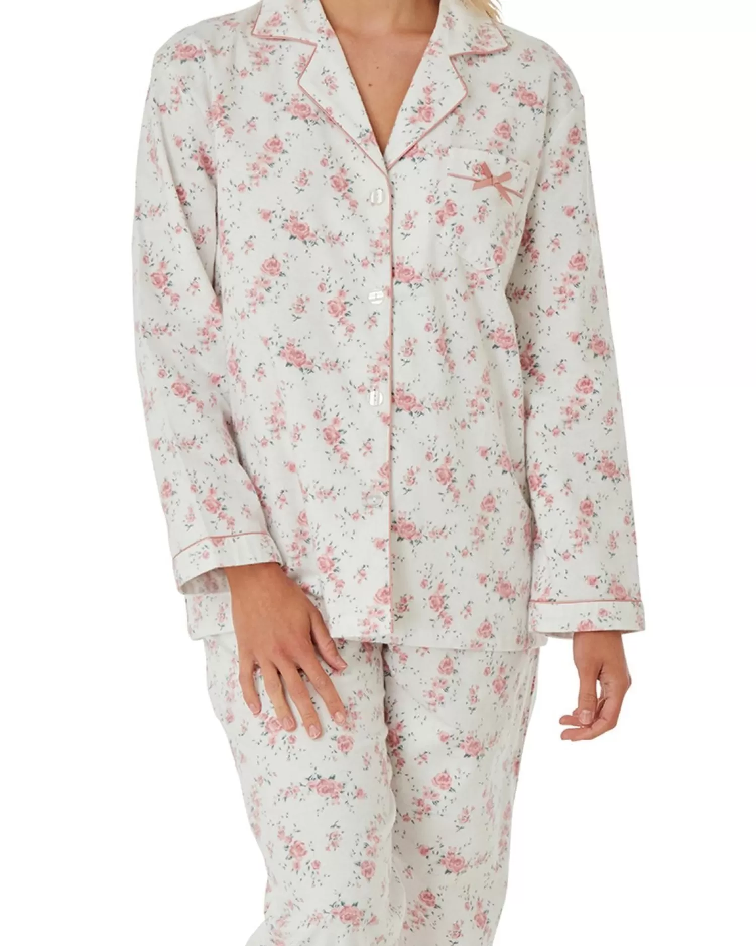 Lady Olga Pyjamas | Brushed Cotton Pyjamas - Pink