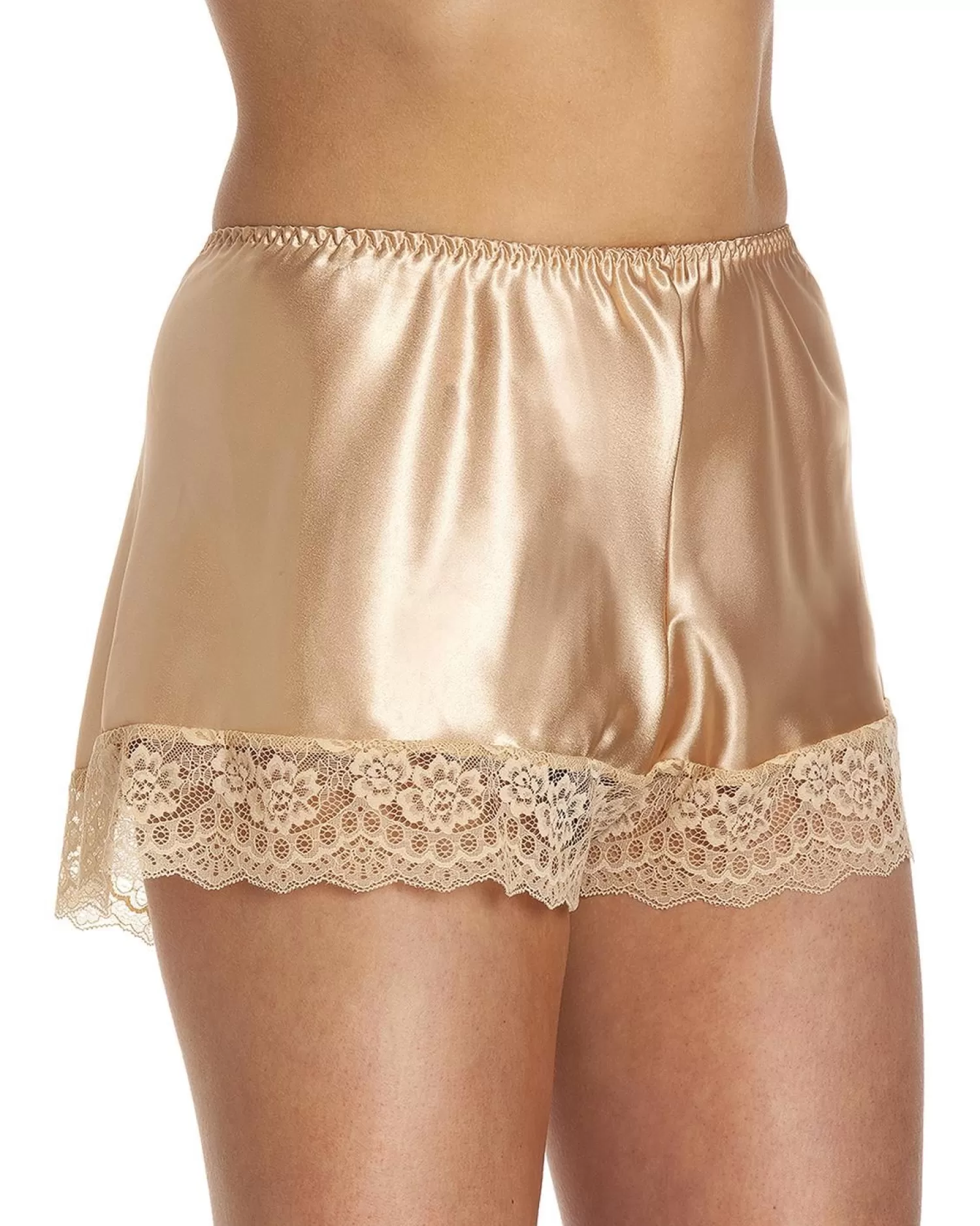 Lady Olga Pyjamas | Luxury Satin French Knickers - Gold