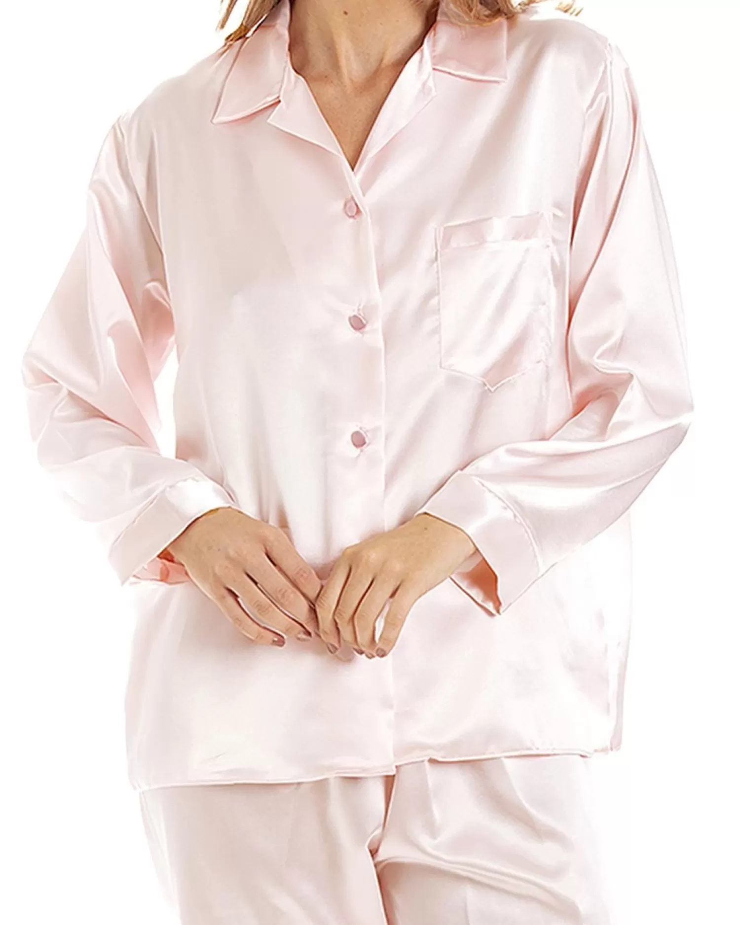 Lady Olga Pyjamas | Satin Pyjamas - Pink