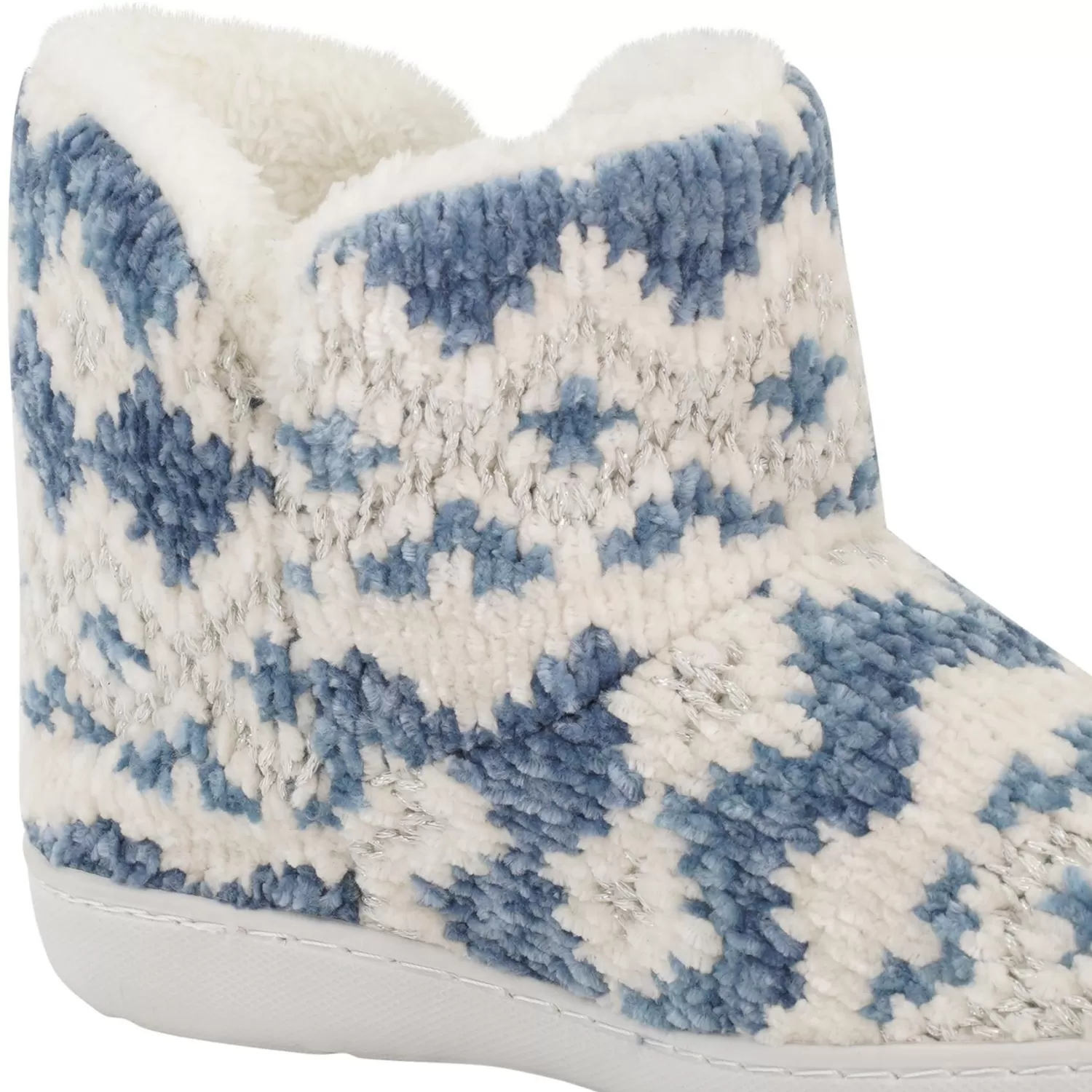 Loungeable Slippers | Blue Fairisle Bootie Slippers