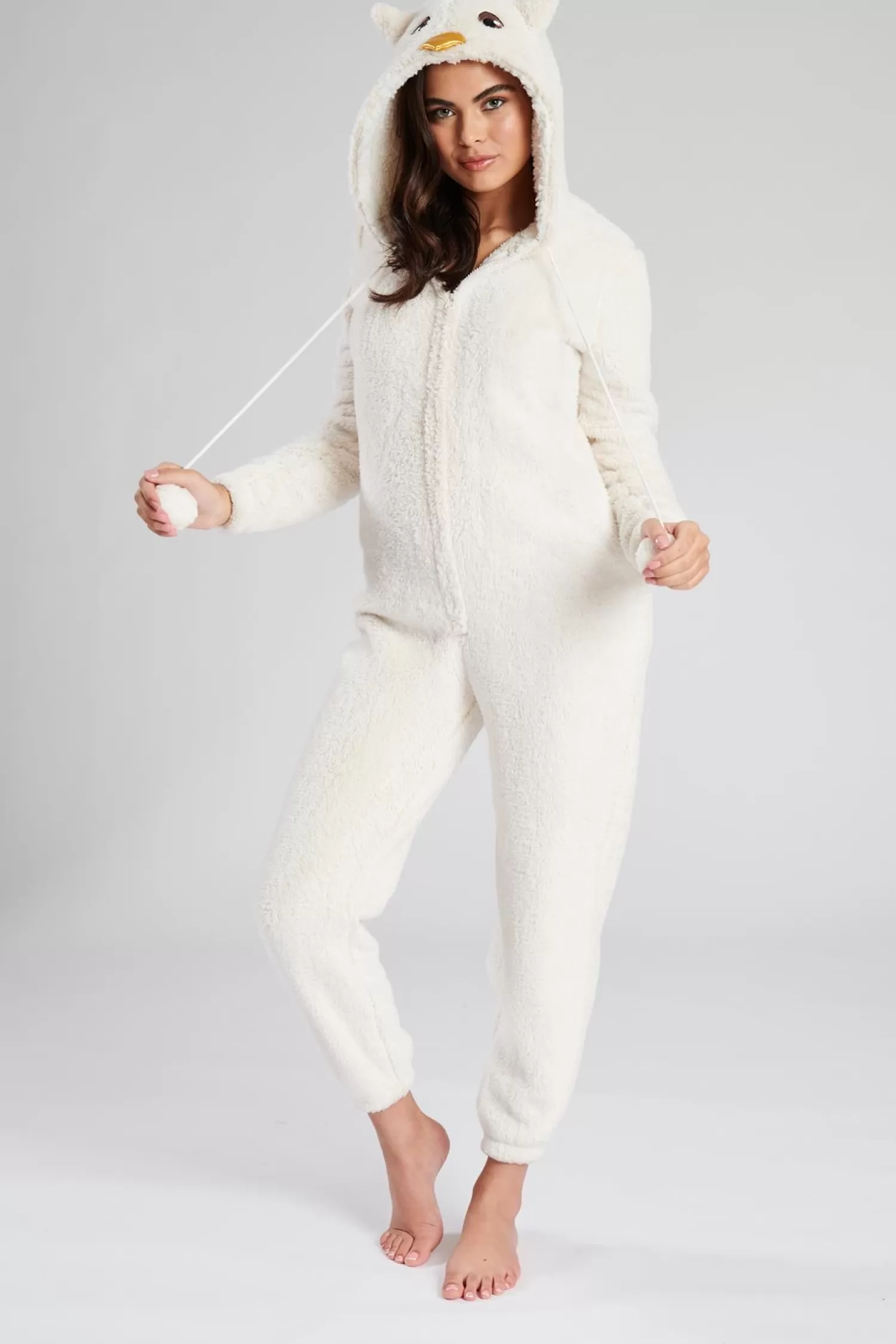 Loungeable Onesies | Cream Owl Snow Tip Onesie