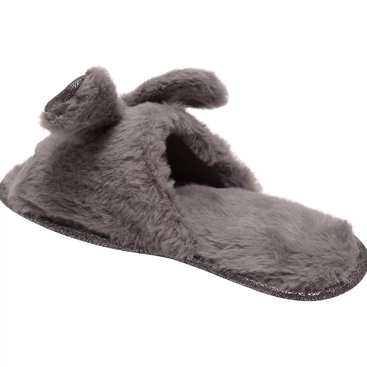 Loungeable Slippers | Fur Bunny Ear Slippers - Grey