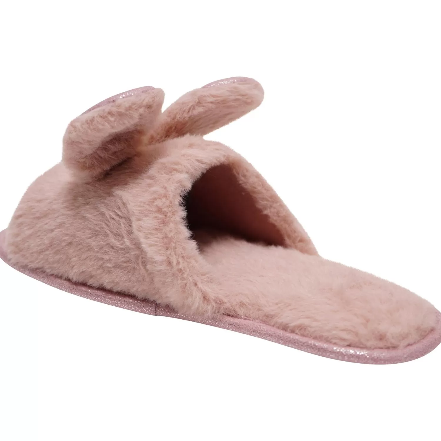 Loungeable Slippers | Fur Bunny Ear Slippers - Pink