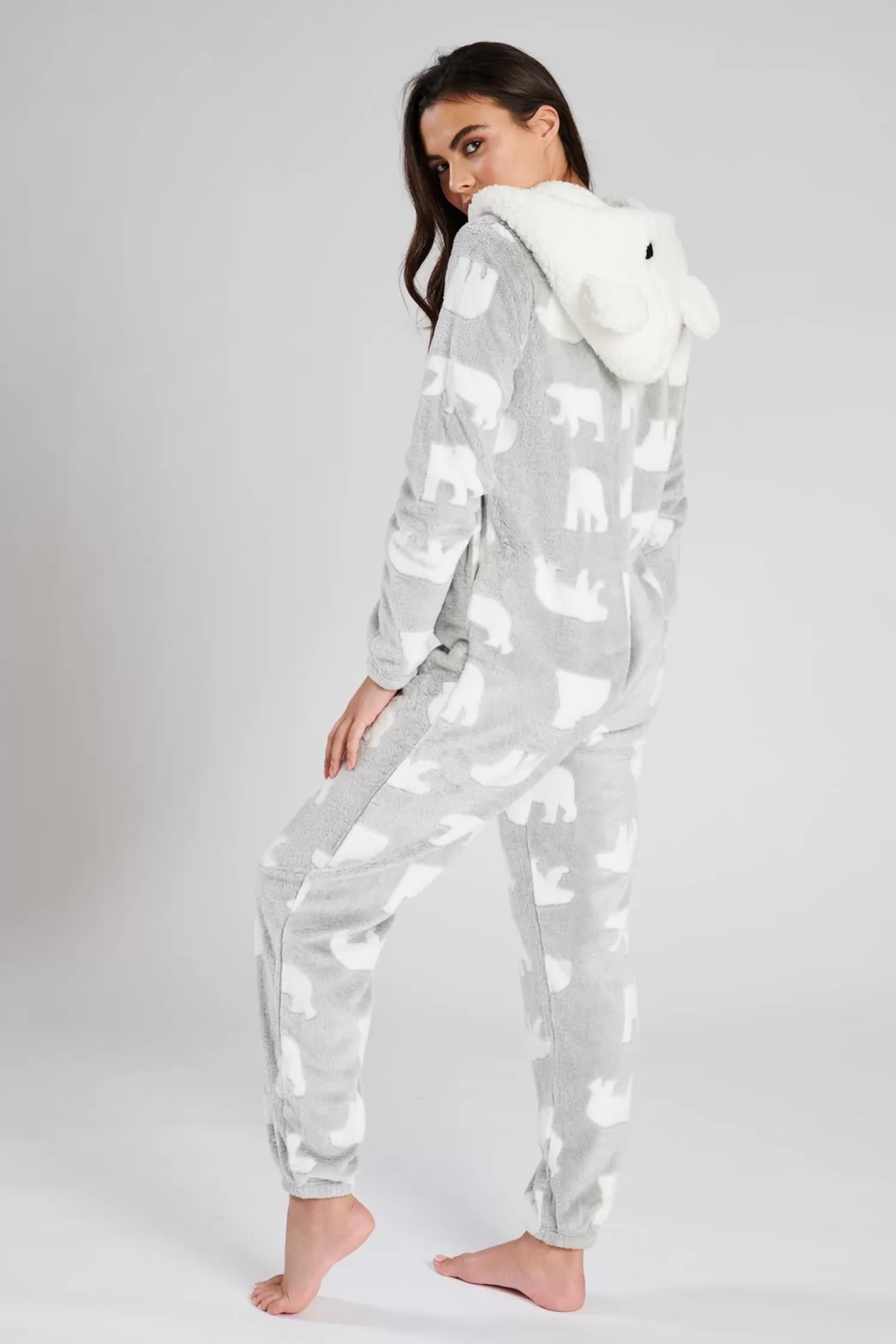 Loungeable Onesies | Grey Polar Bear Onesie