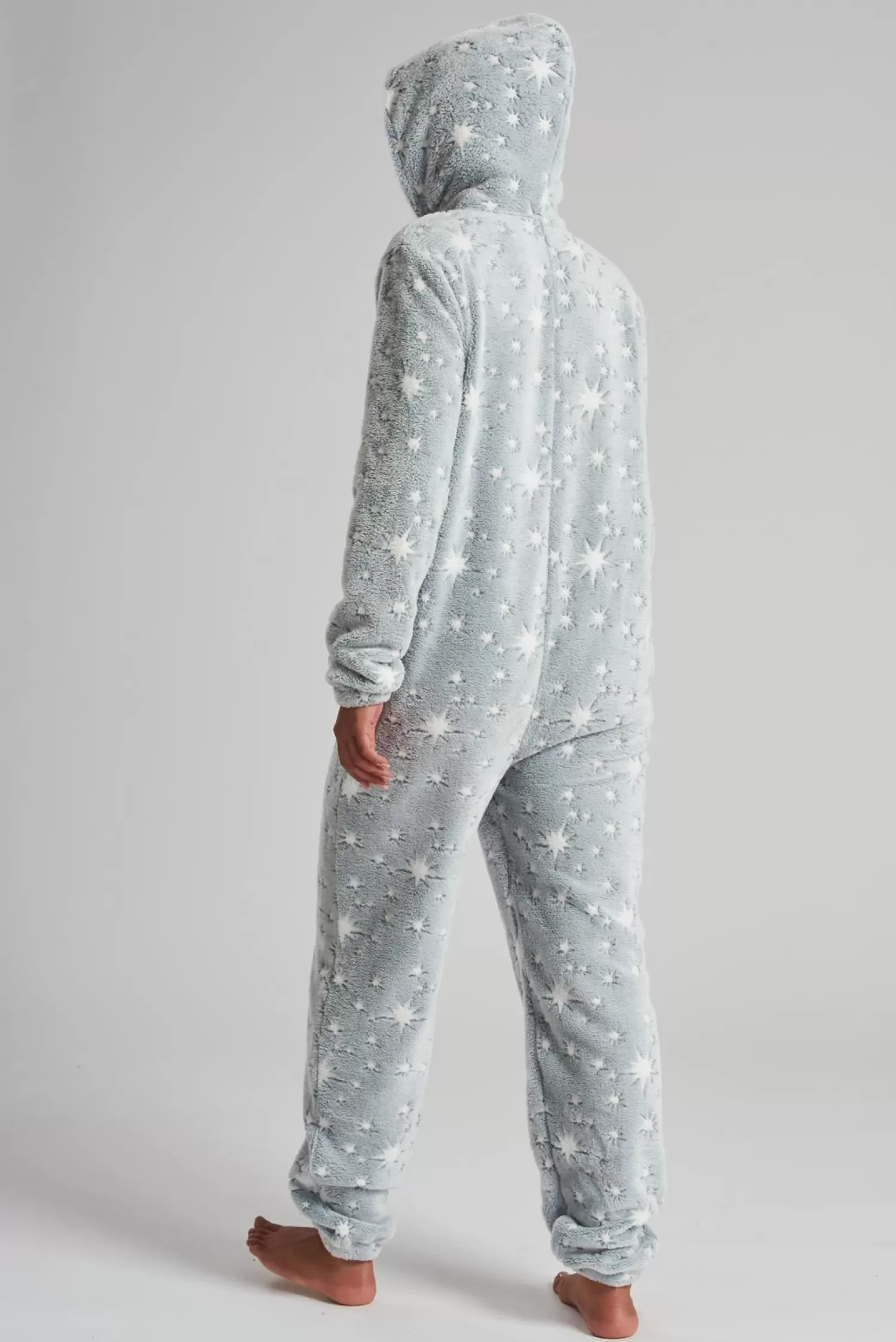 Loungeable Onesies | Grey Sparkle Star Onesie