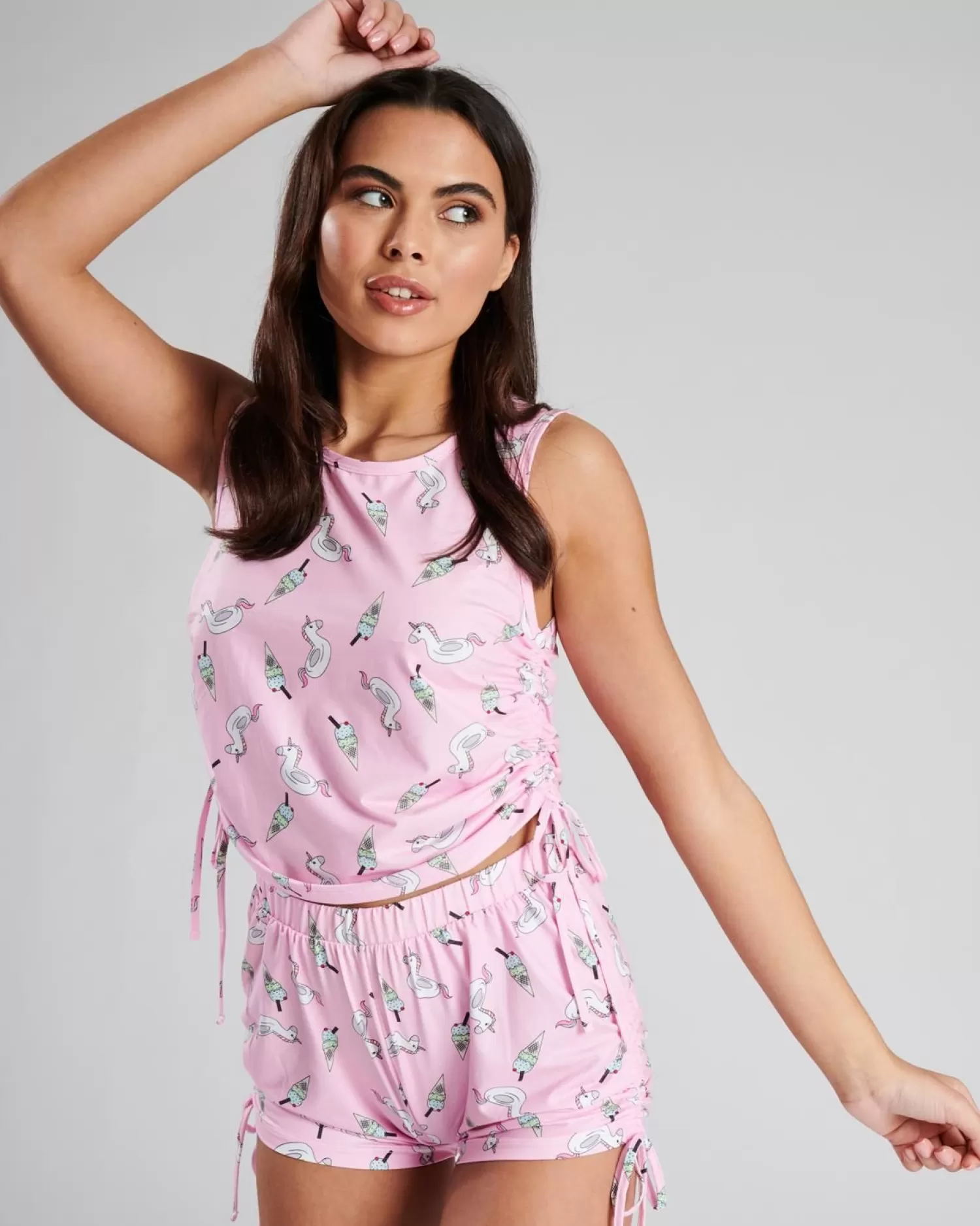 Loungeable Pyjamas | Pink Unicorns & Ice Cream Pyjamas