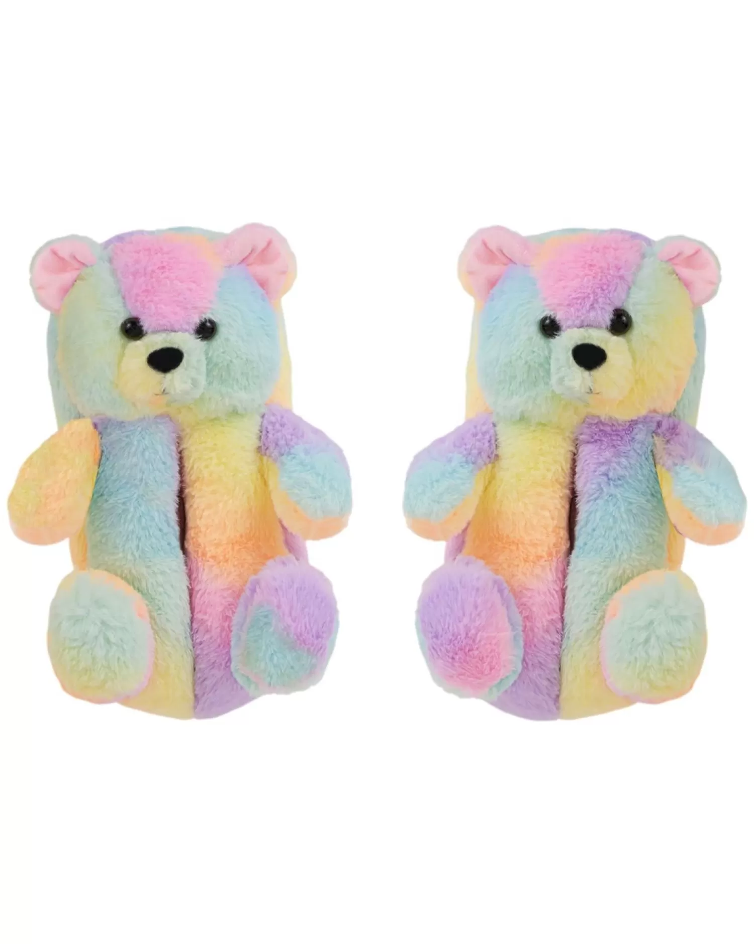 Loungeable Slippers | Rainbow Teddy Bear Slippers