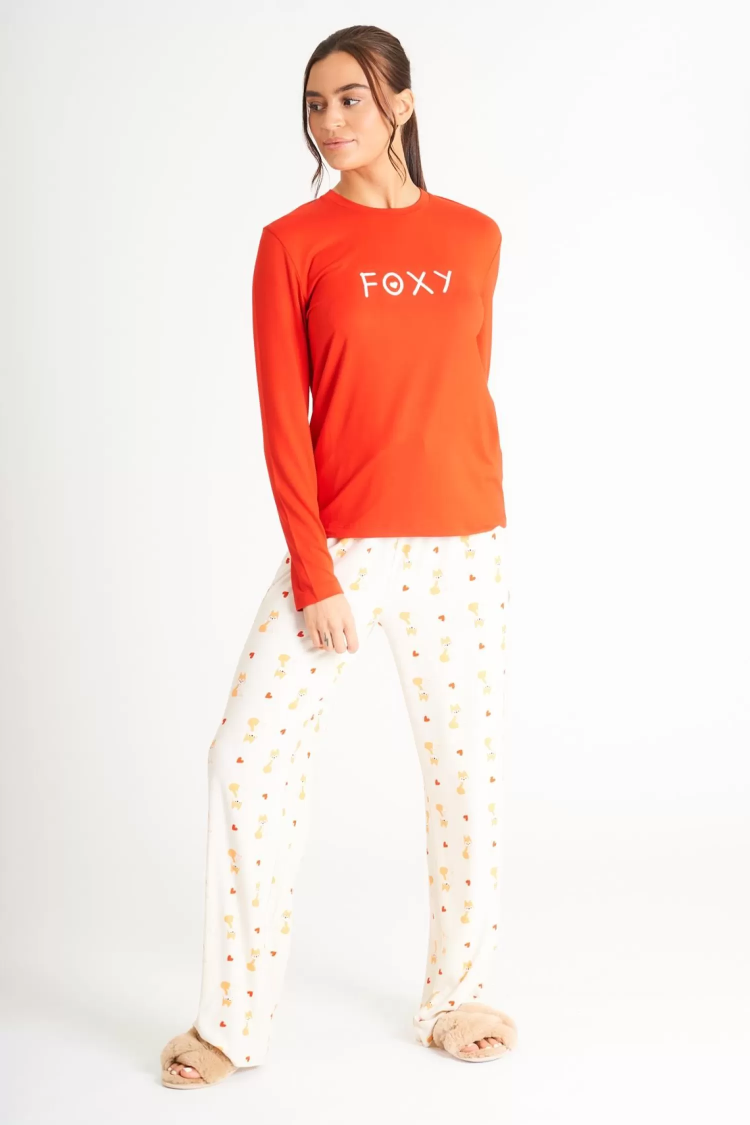 Loungeable Pyjamas | Red Foxy Long Pyjamas