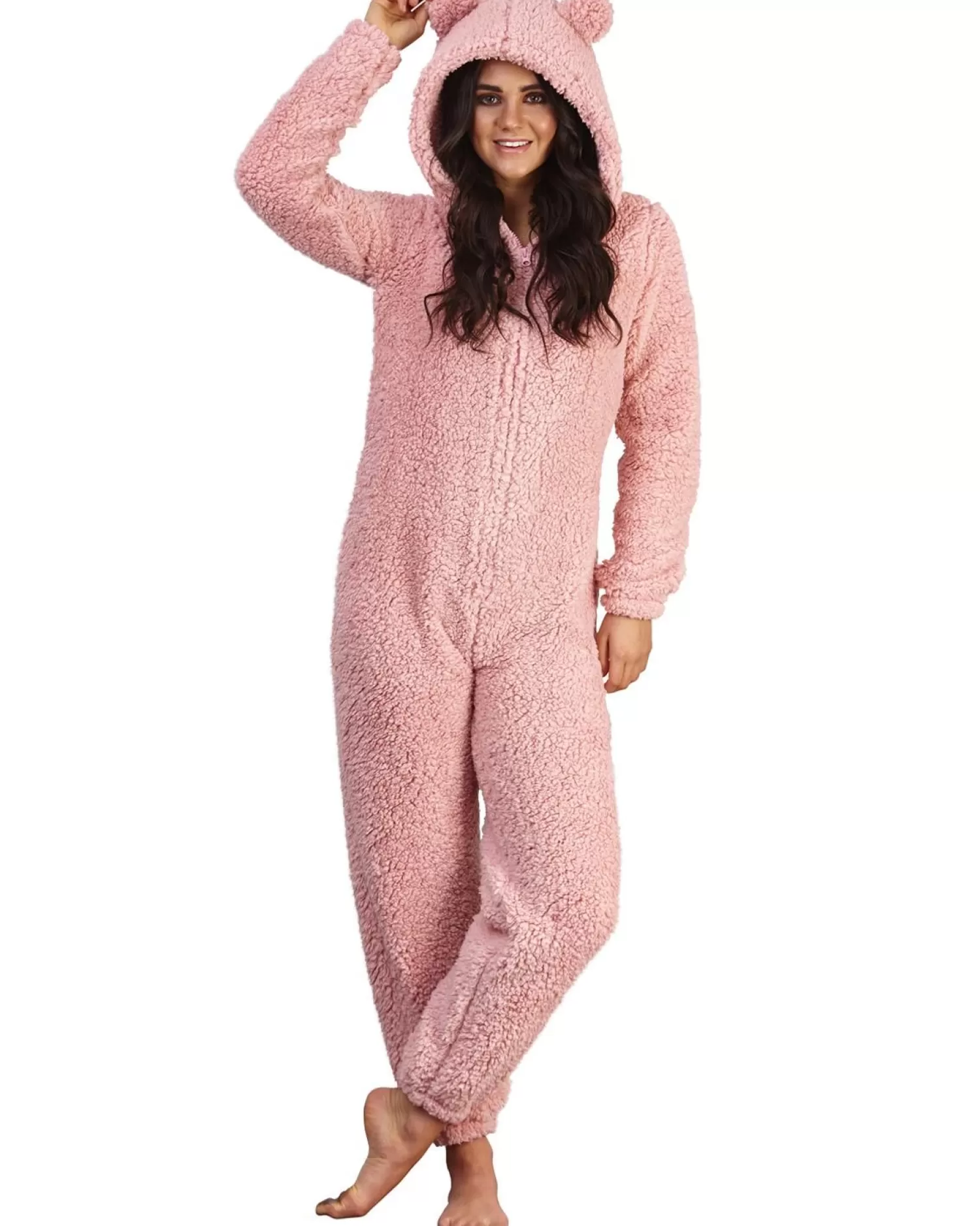 Loungeable Onesies | Teddy Sherpa Onesie - Pink