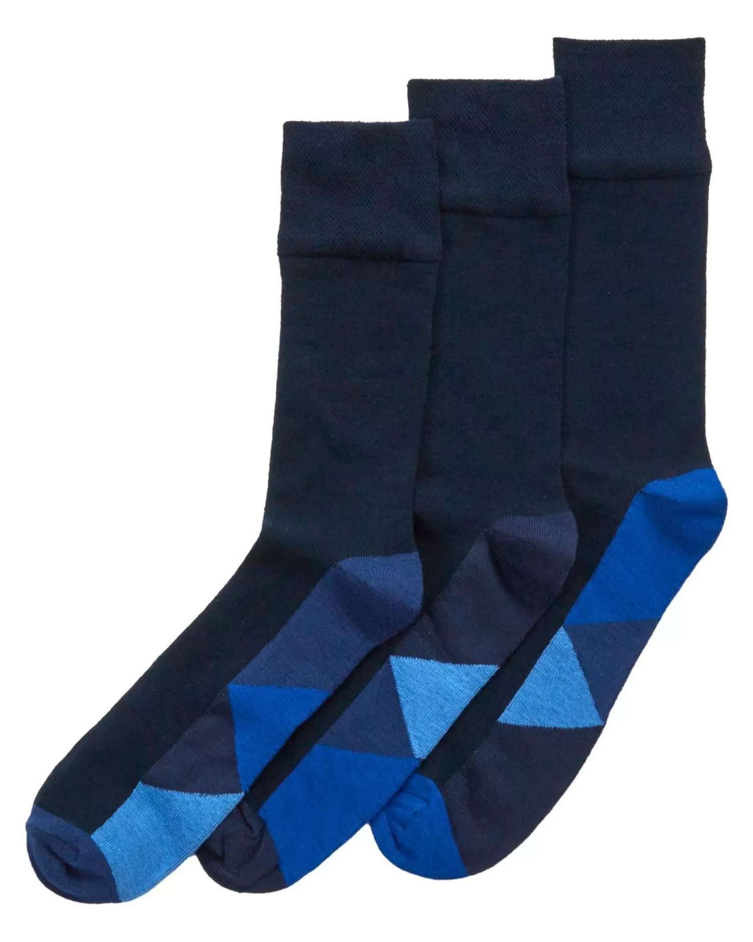 Men PandaStick Mens 6 Pack Comfort Fit Bamboo Socks - Geo Footbed