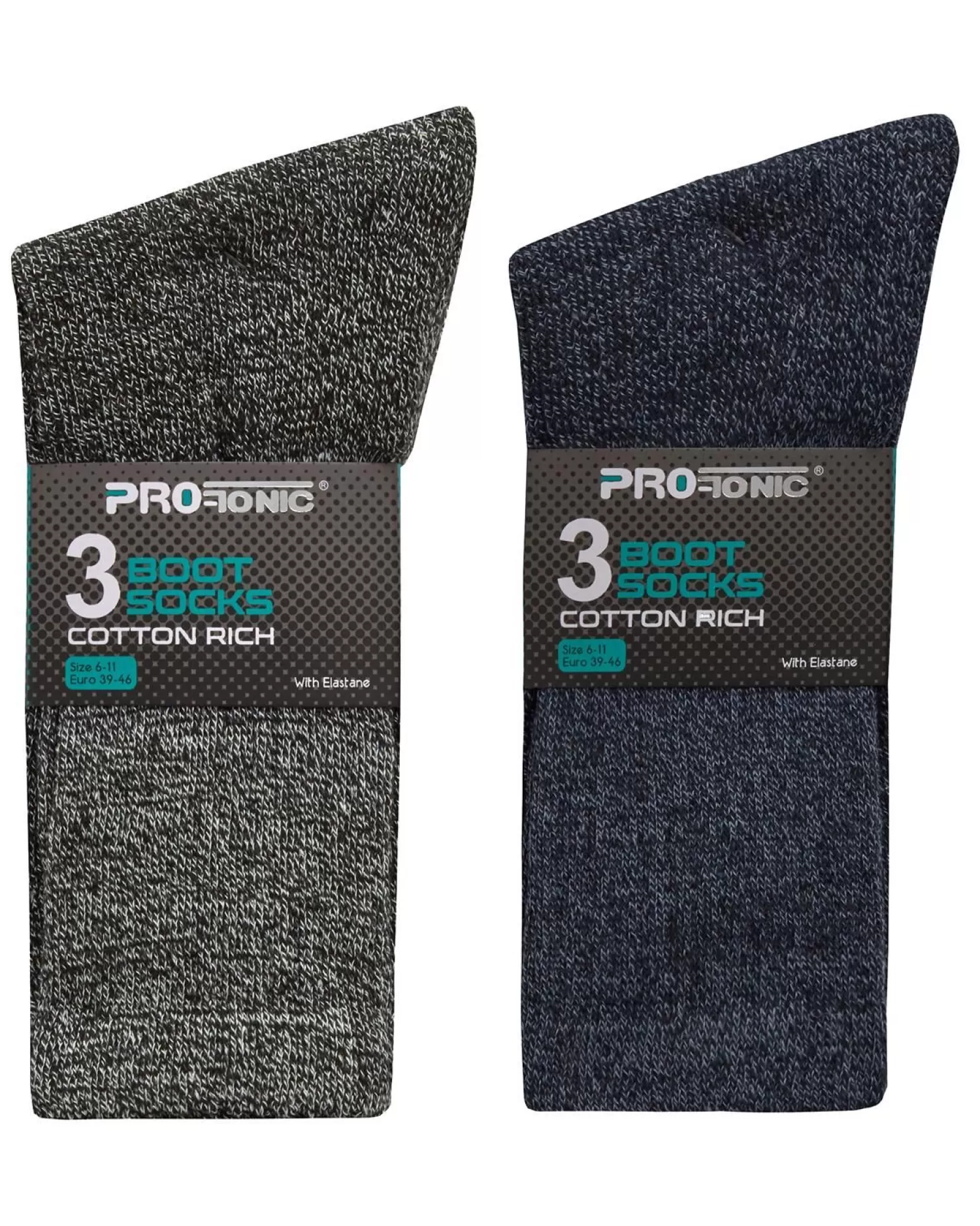 Men Pro-Tonic Mens 6 Pack Cotton Rich Boot Socks