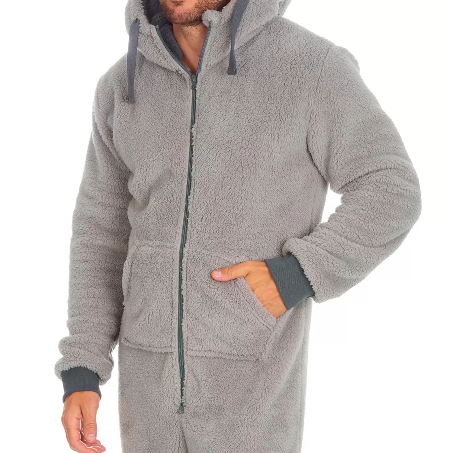 Men * Mens Snuggle Fleece Onesie - Grey