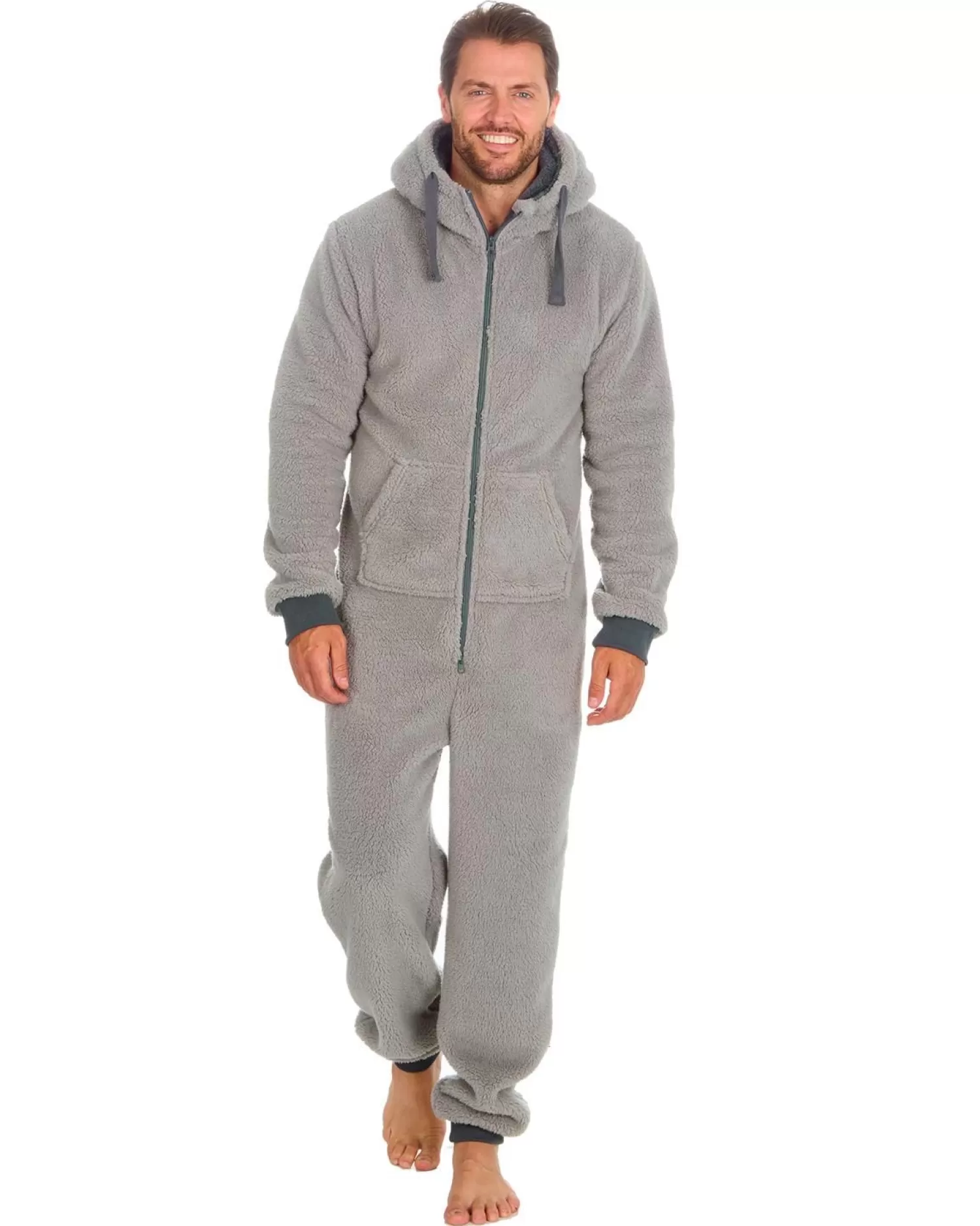 Men * Mens Snuggle Fleece Onesie - Grey