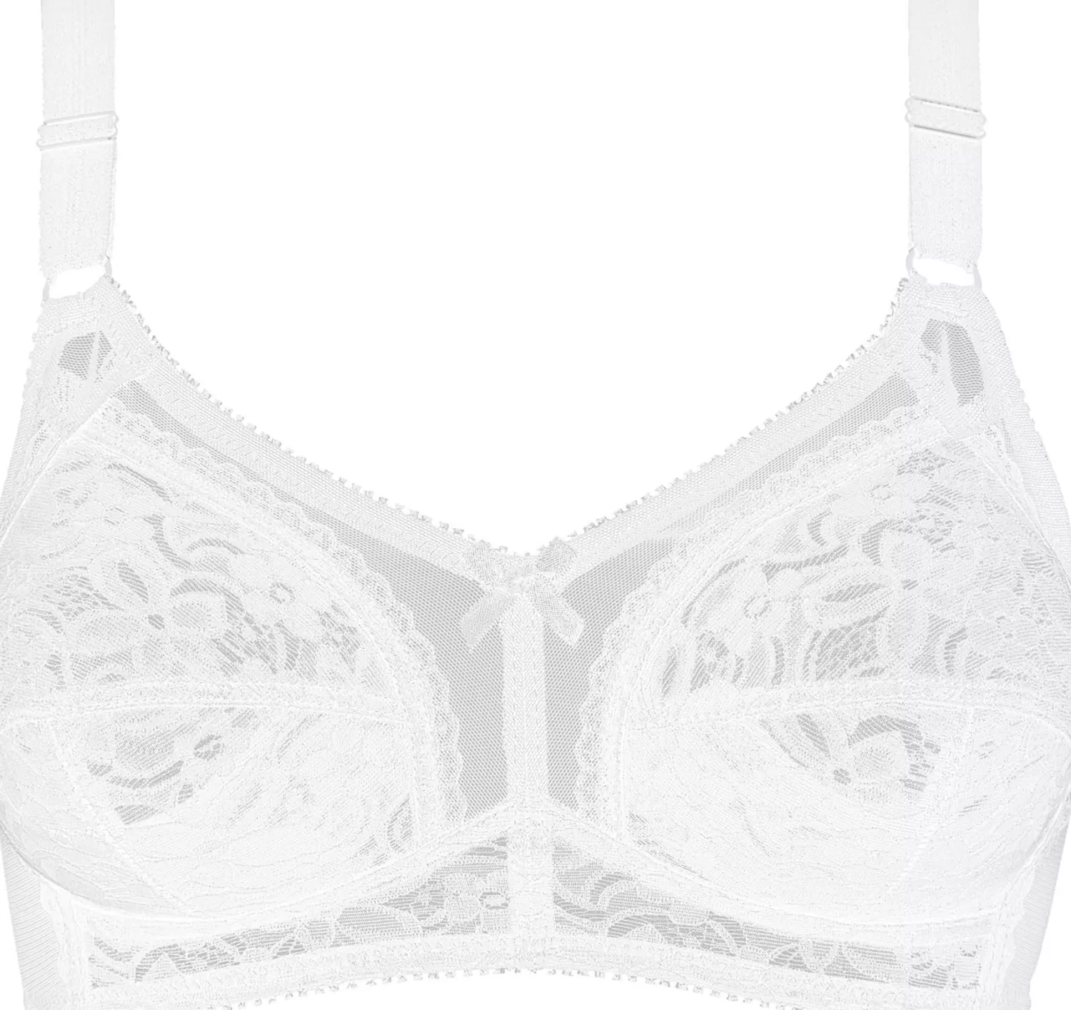 Naturana Bras | Firm Control Lace Bra - White