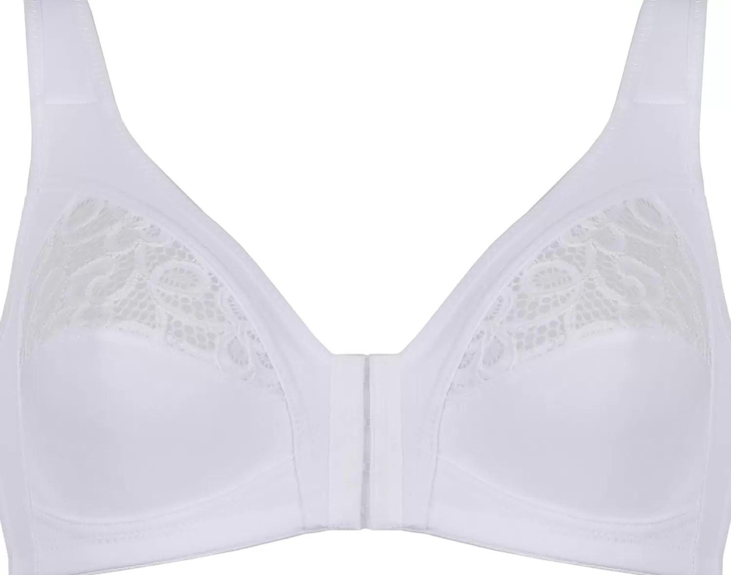 Naturana Bras | Front Fastening Soft Cup Bra - White