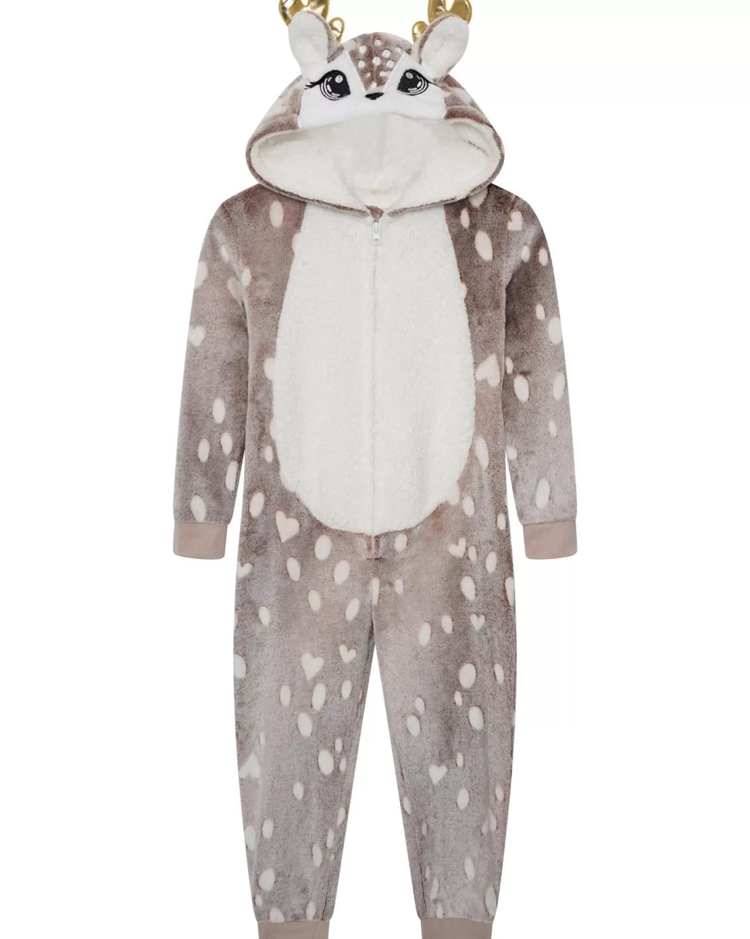 Kids Nifty Kids 3D Hooded Reindeer Onesie