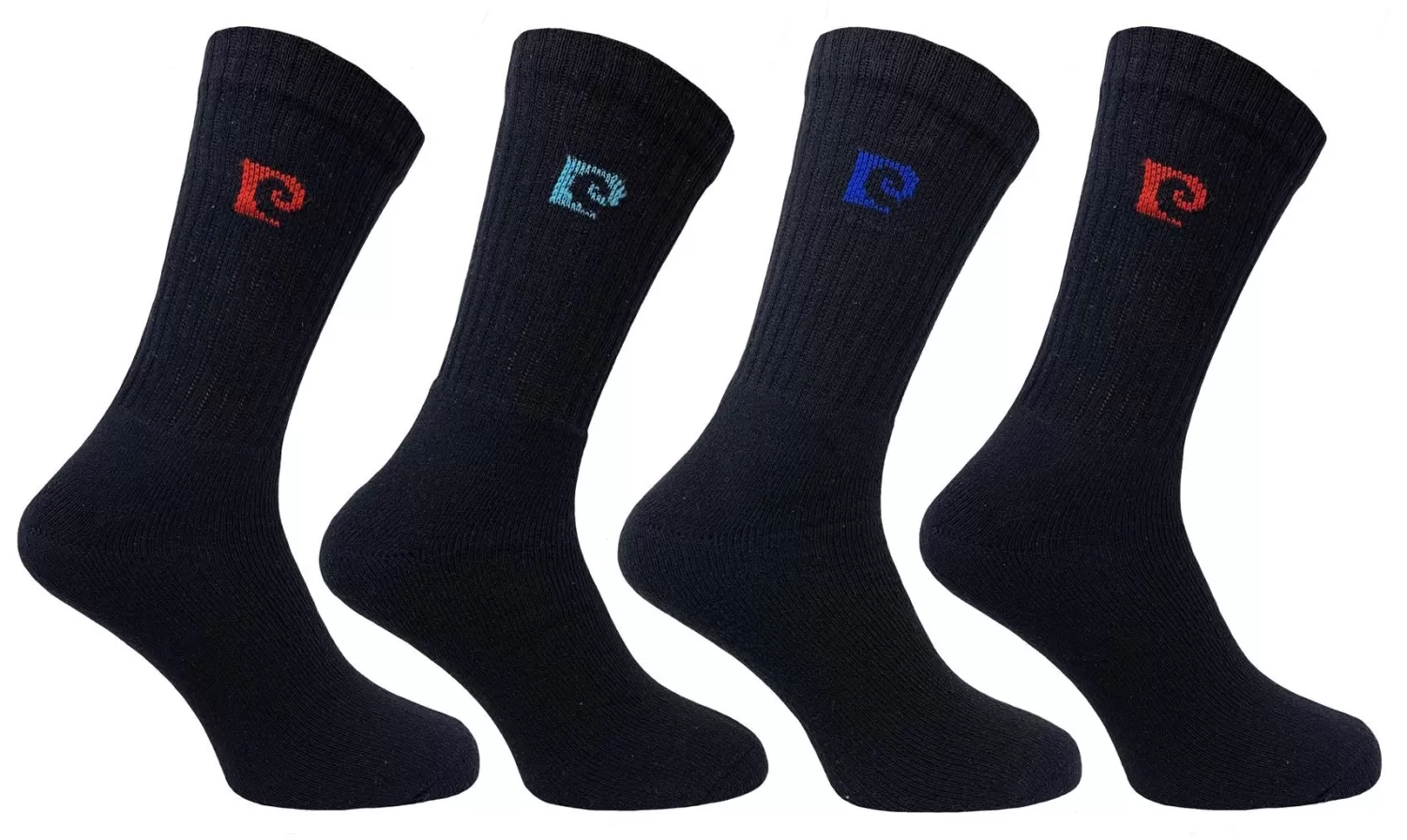 Men Pierre Cardin Mens 4 Pack Active Socks - Black