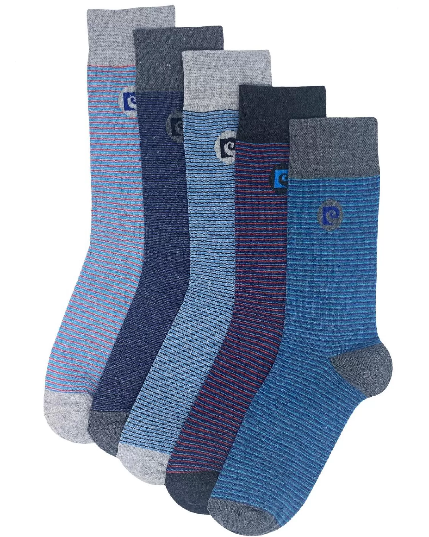 Men Pierre Cardin Mens 5 Pack Dress Socks - Blue