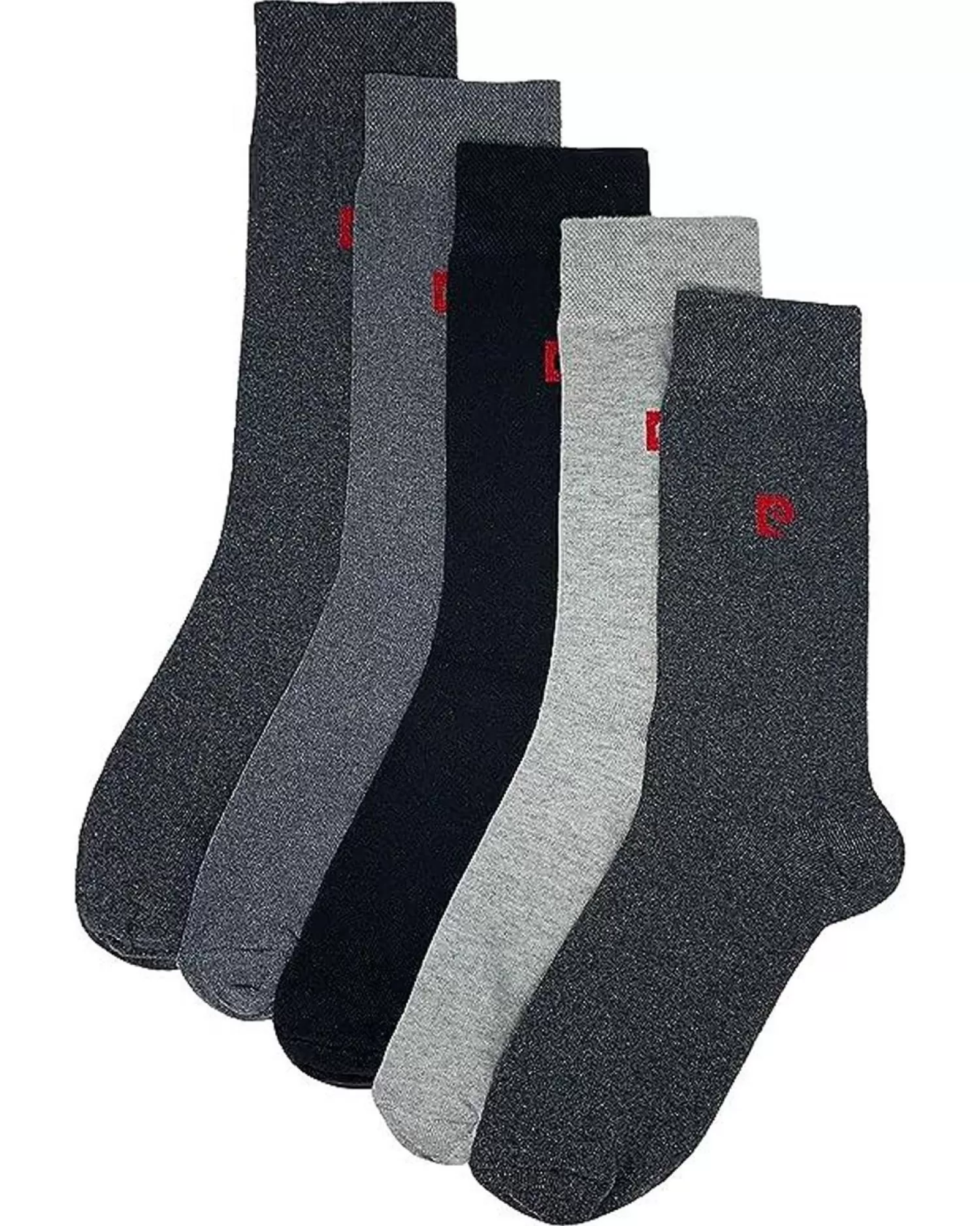 Men Pierre Cardin Mens 5 Pack Dress Socks - Grey