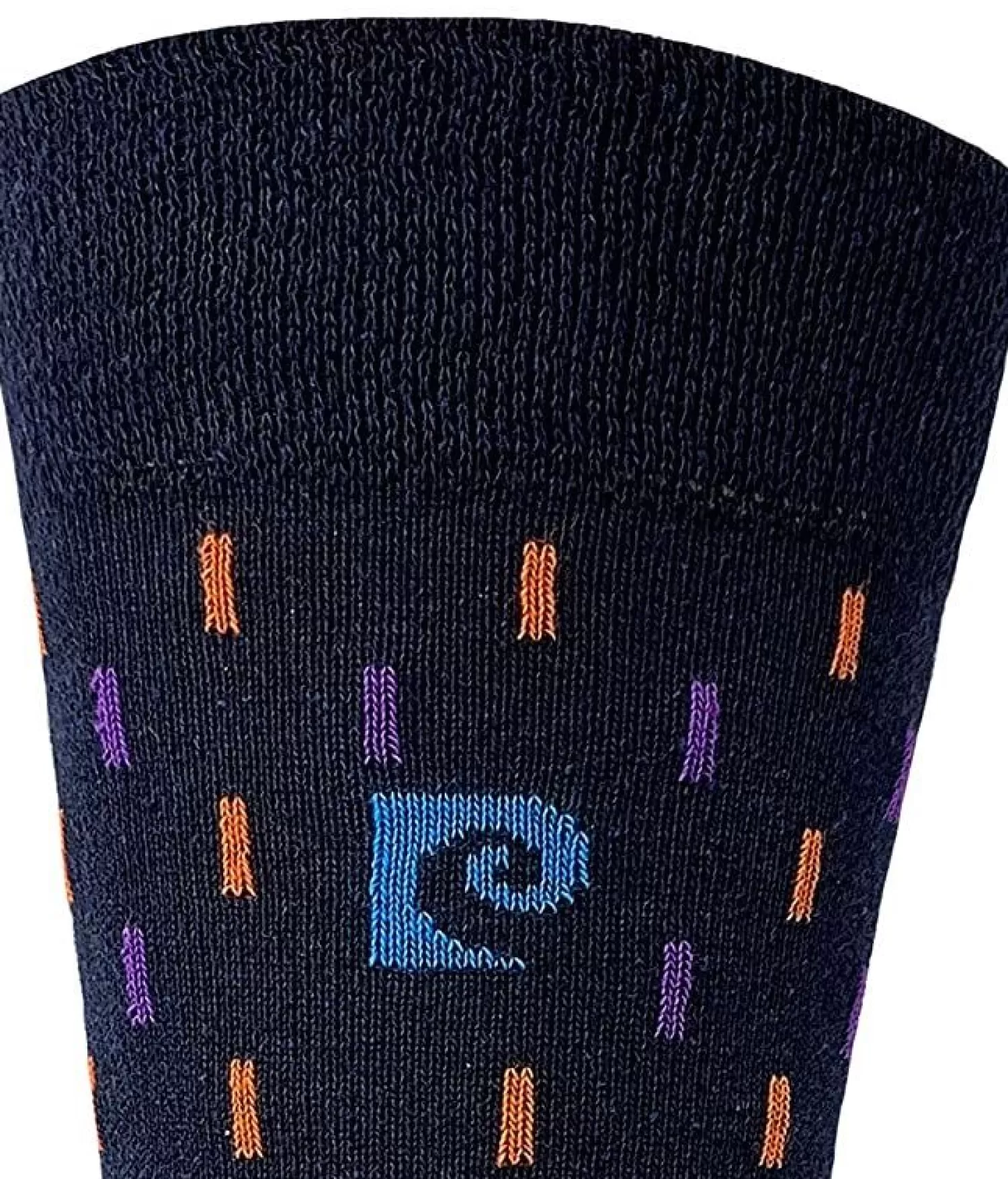 Men Pierre Cardin Mens 5 Pack Dress Socks - Navy Geo Print