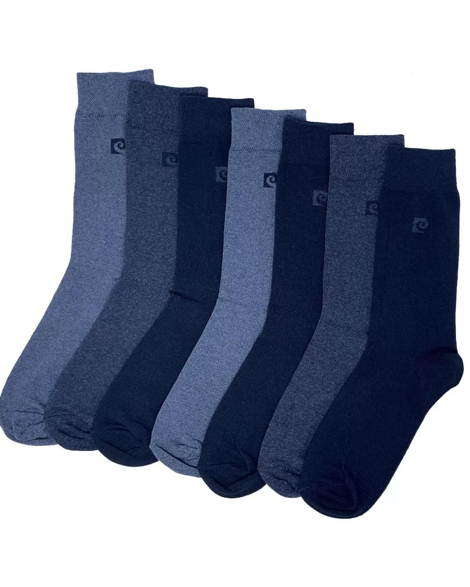 Men Pierre Cardin Mens 7 Pack Dress Socks - Blue