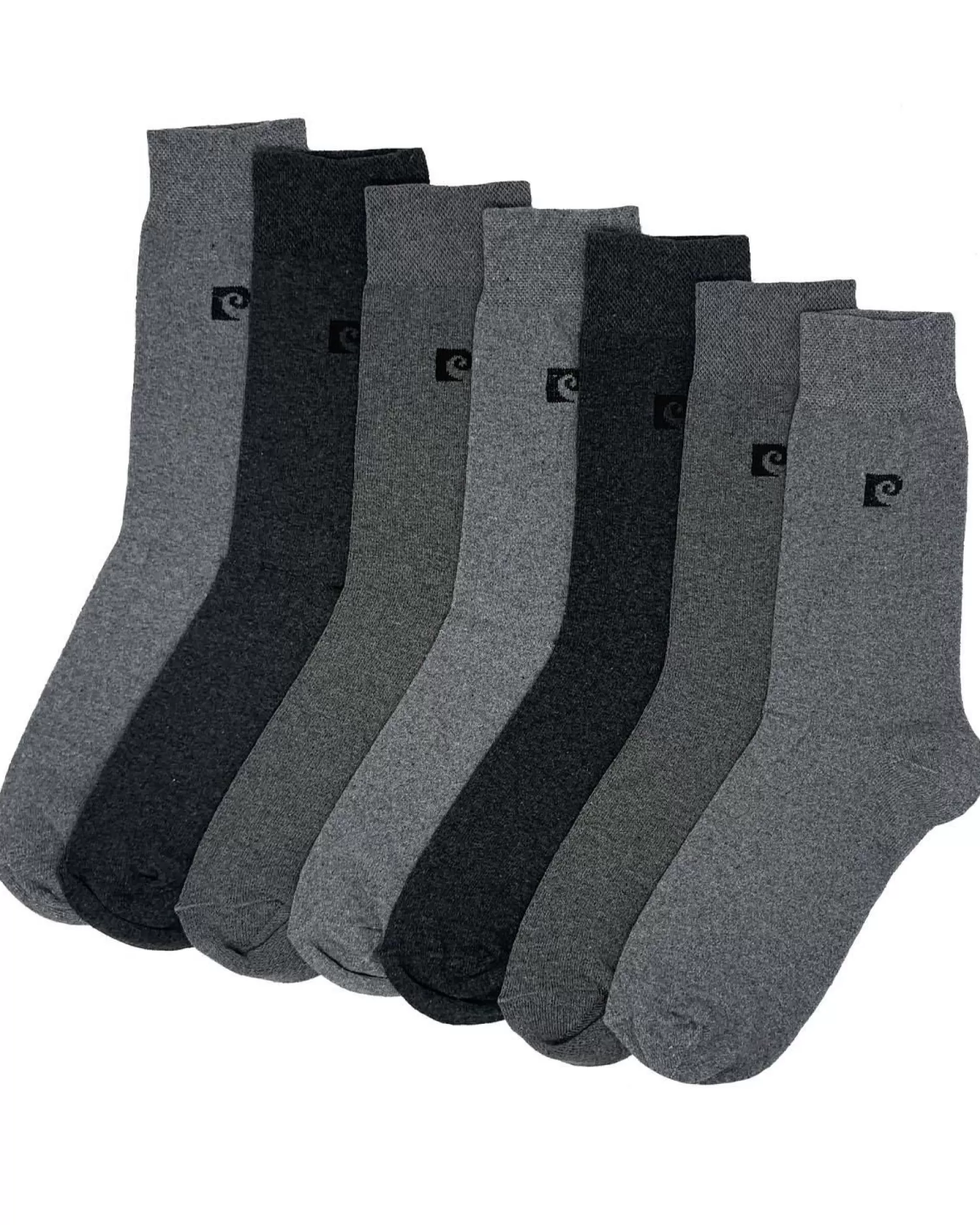 Men Pierre Cardin Mens 7 Pack Dress Socks - Grey