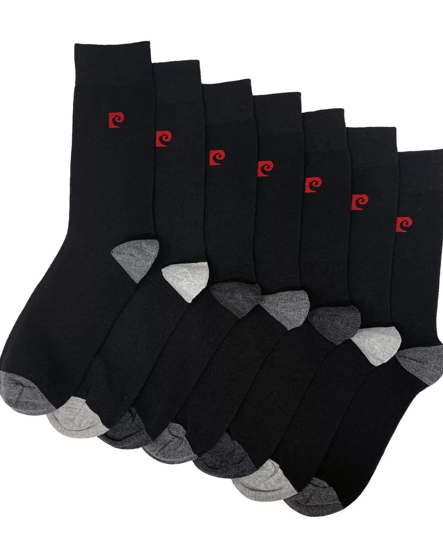 Men Pierre Cardin Mens 7 Pack Dress Socks - Greys