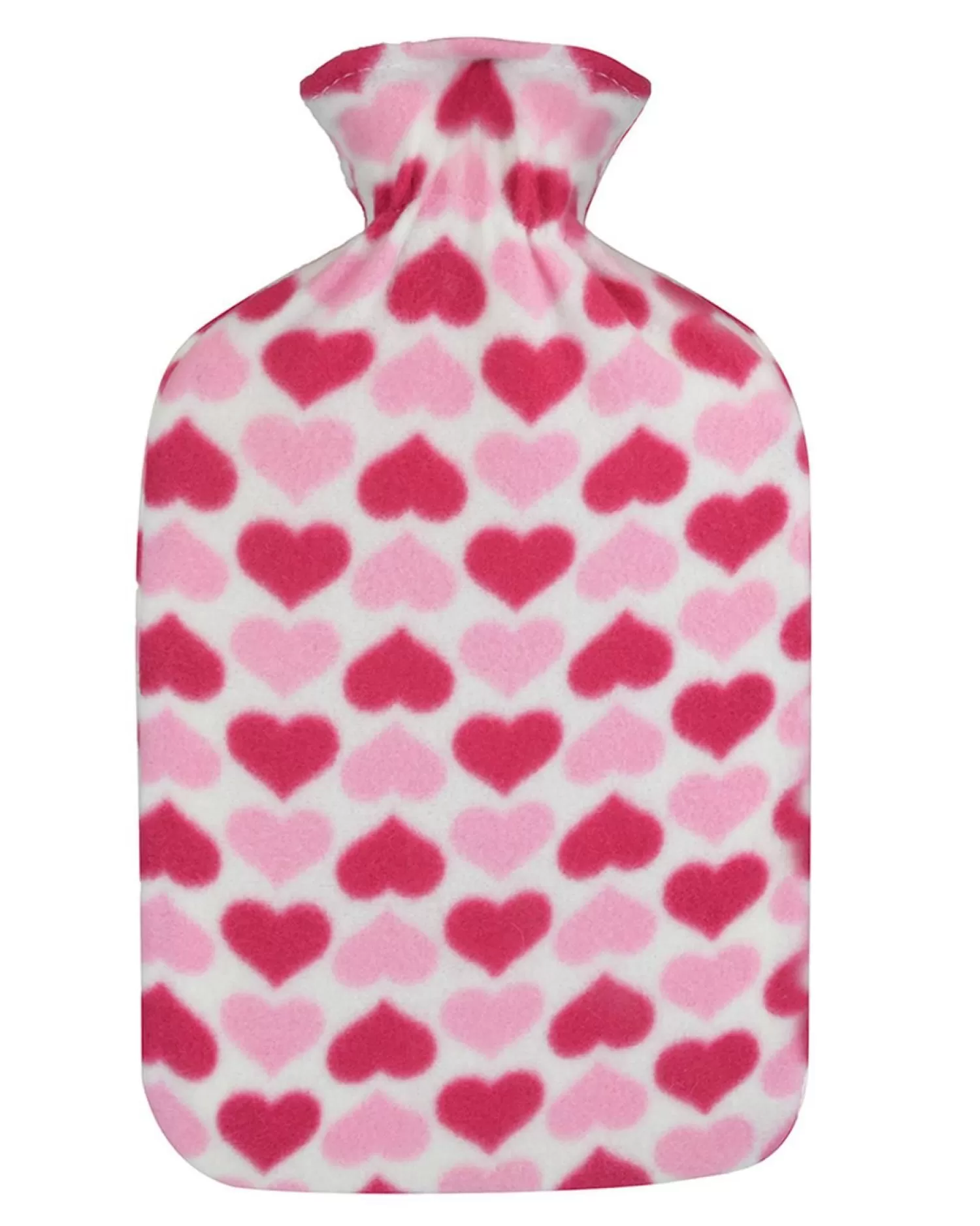 * Pink Heart Print Hot Water Bottle