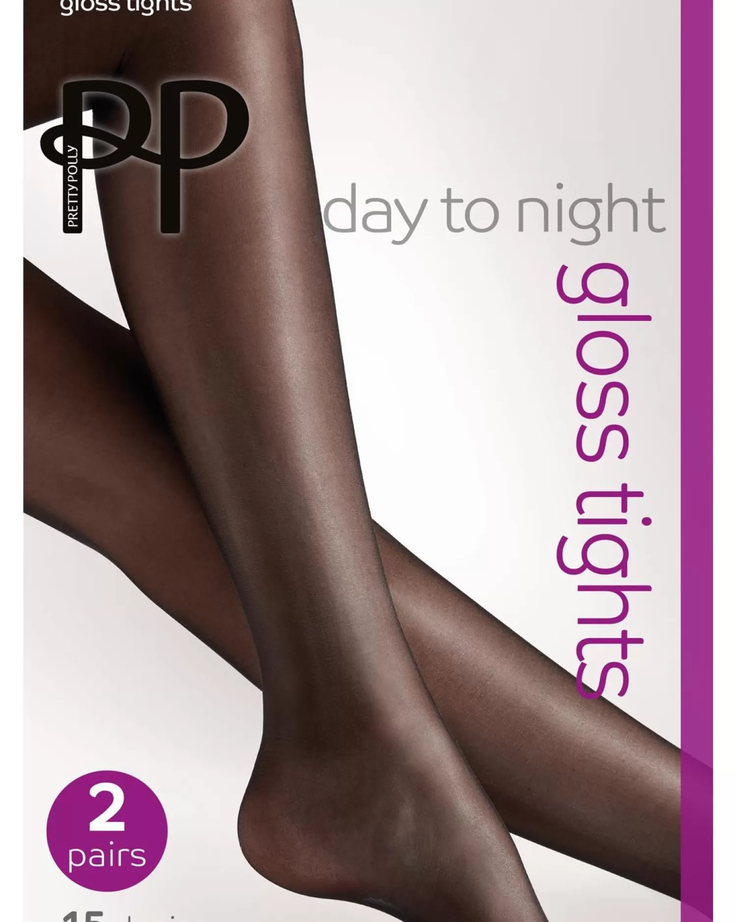 Pretty Polly Tights | 2 Pack Day To Night Gloss Tights - Black