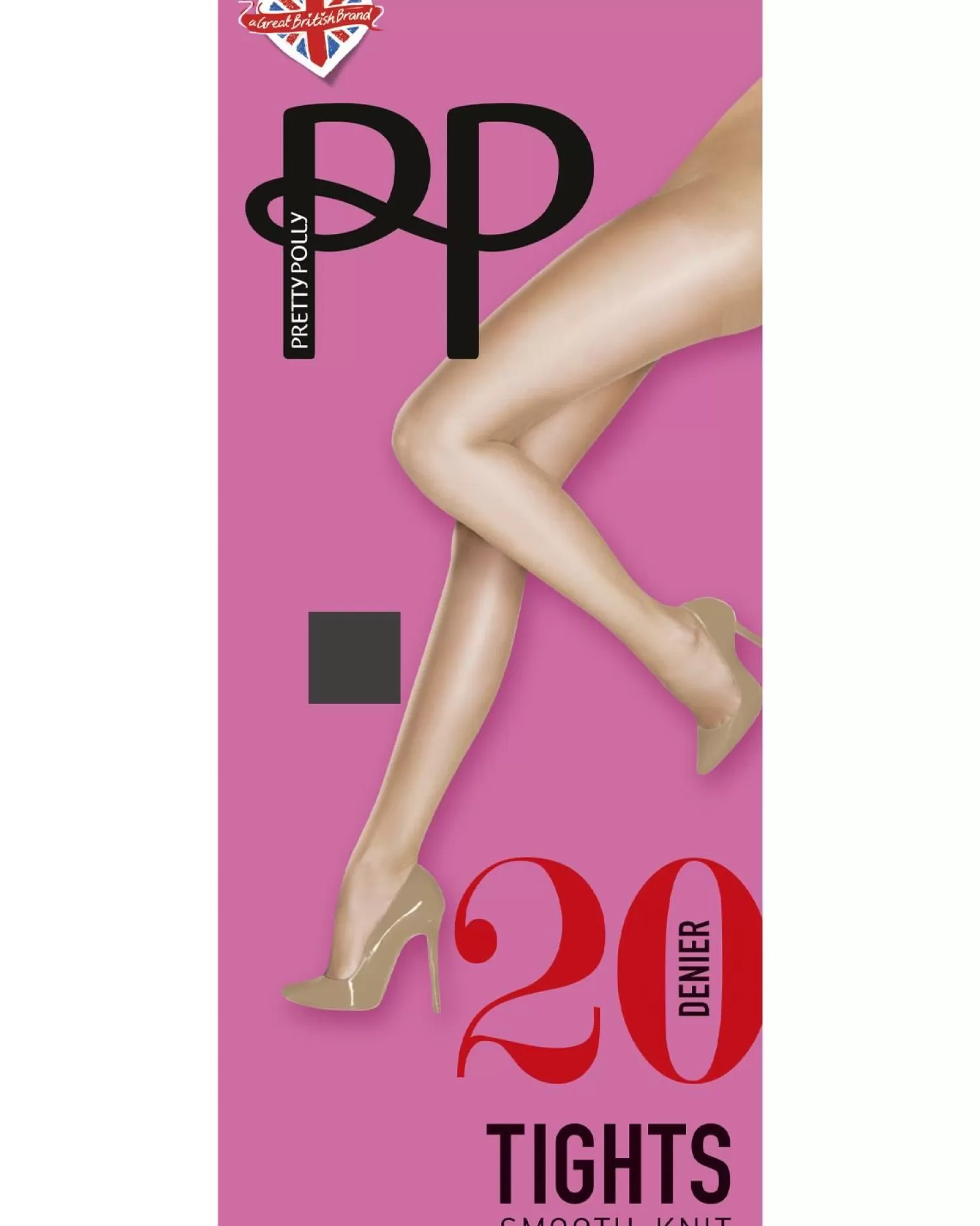 Pretty Polly Tights | Everyday 20 Denier Smooth Knit Tights - Barely Black