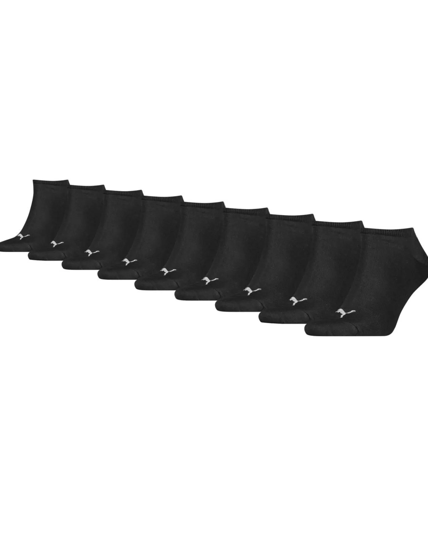 Men Puma 12 Pack Sneaker Socks - Black