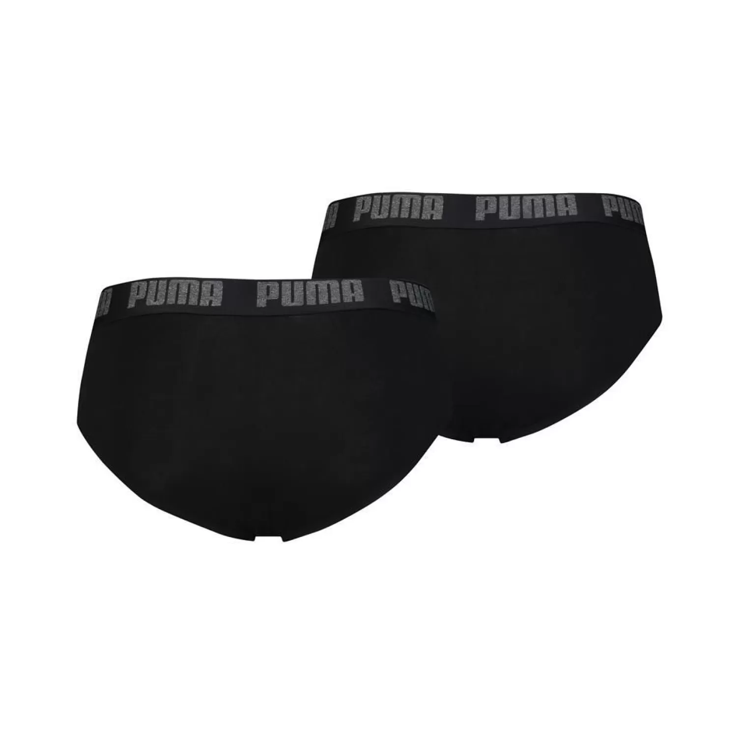 Men Puma 2 Pack Basic Briefs - Black/Black