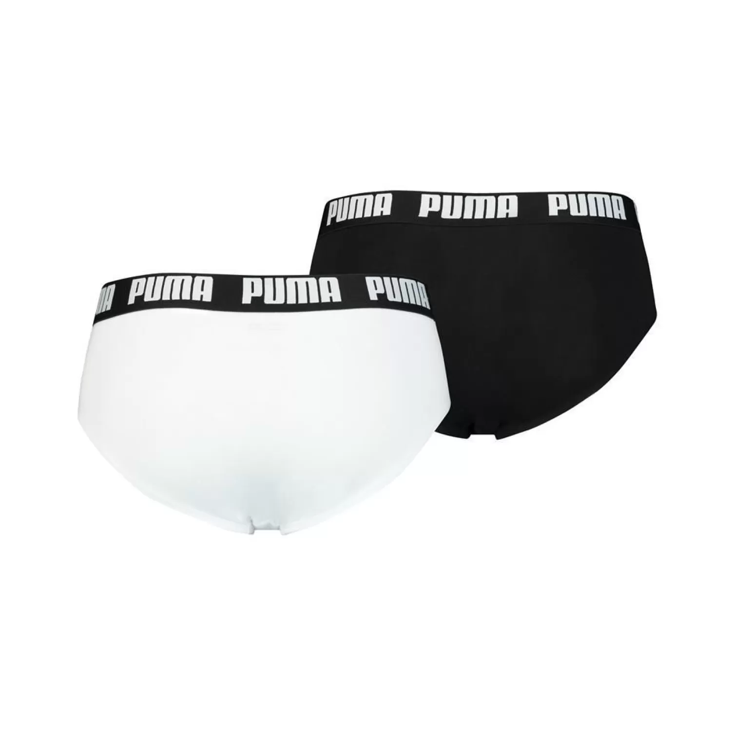 Men Puma 2 Pack Basic Briefs - White/Black