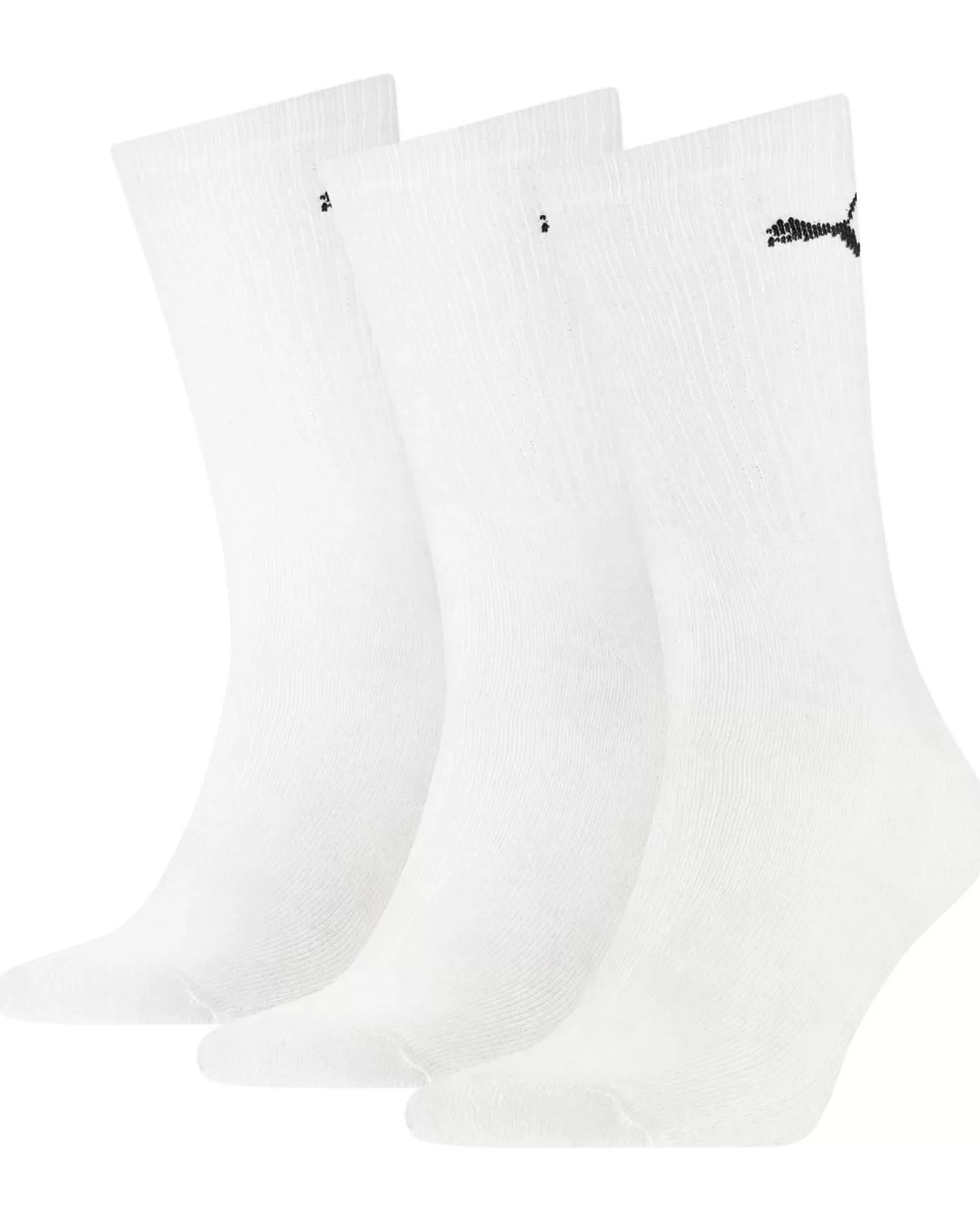 Men Puma 3 Pack Crew Socks - White