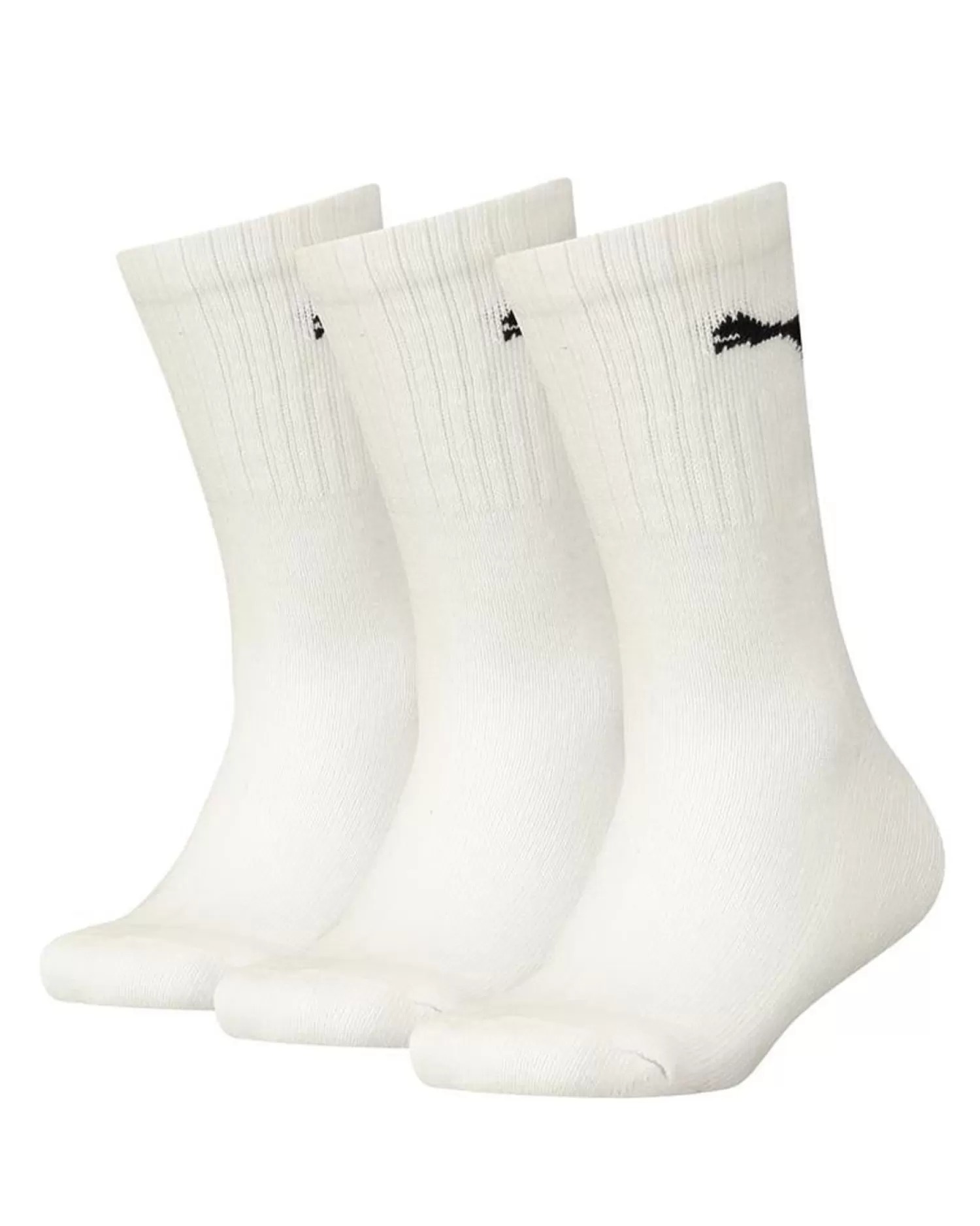 Kids Puma 3 Pack Kids Crew Socks - White