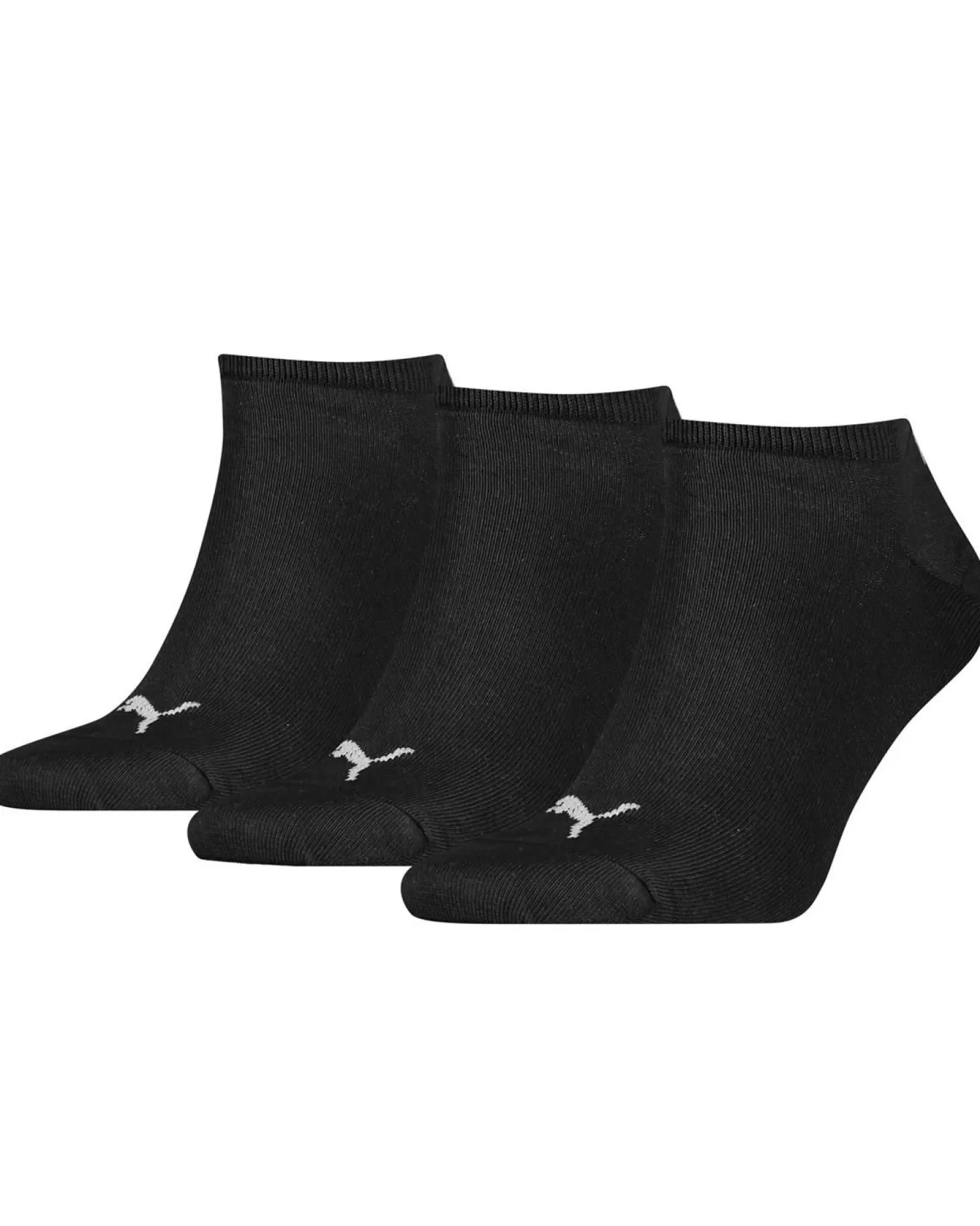 Men Puma 3 Pack Sneaker Socks - Black