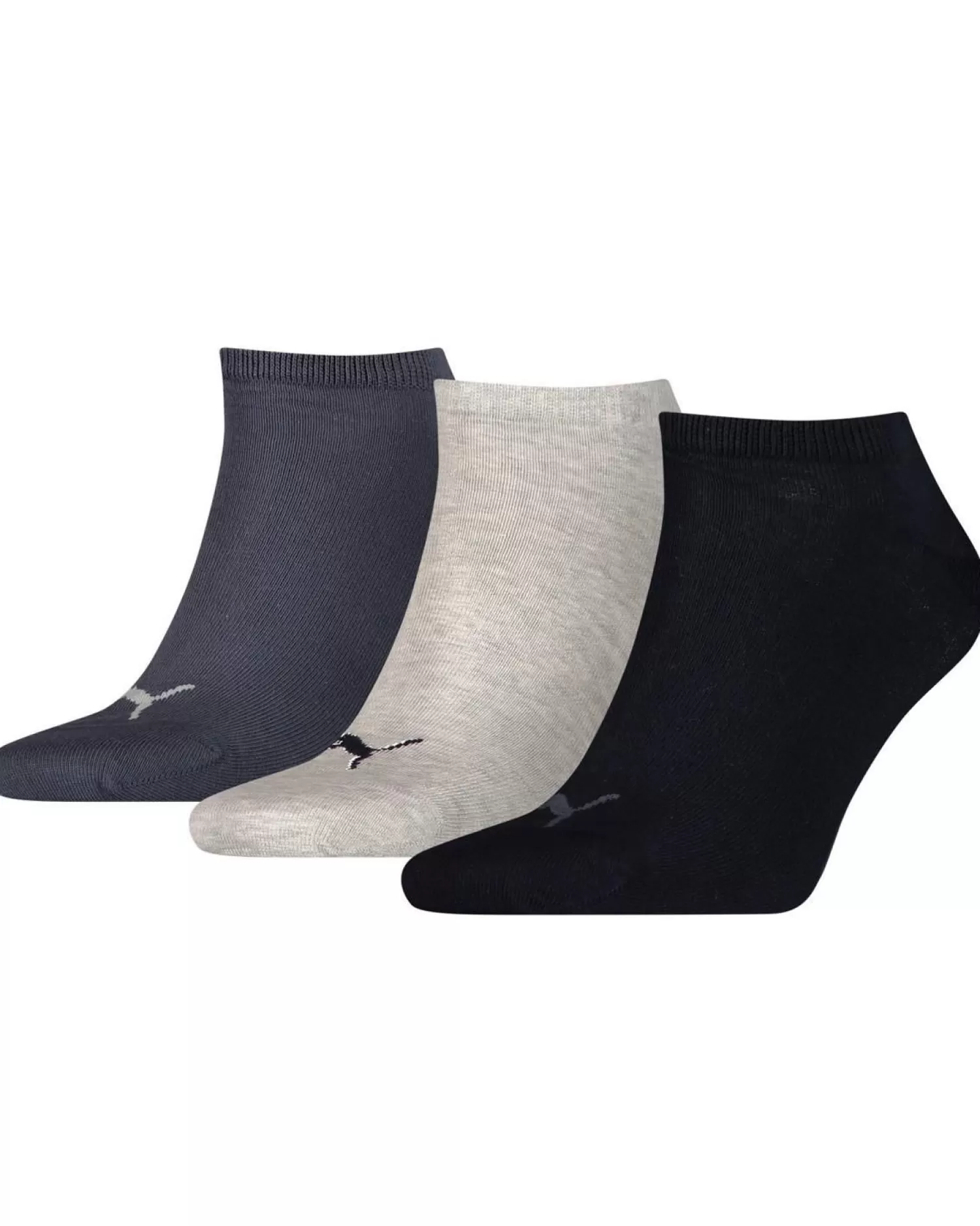 Men Puma 3 Pack Sneaker Socks - Navy/Grey/Nightshadow Blue