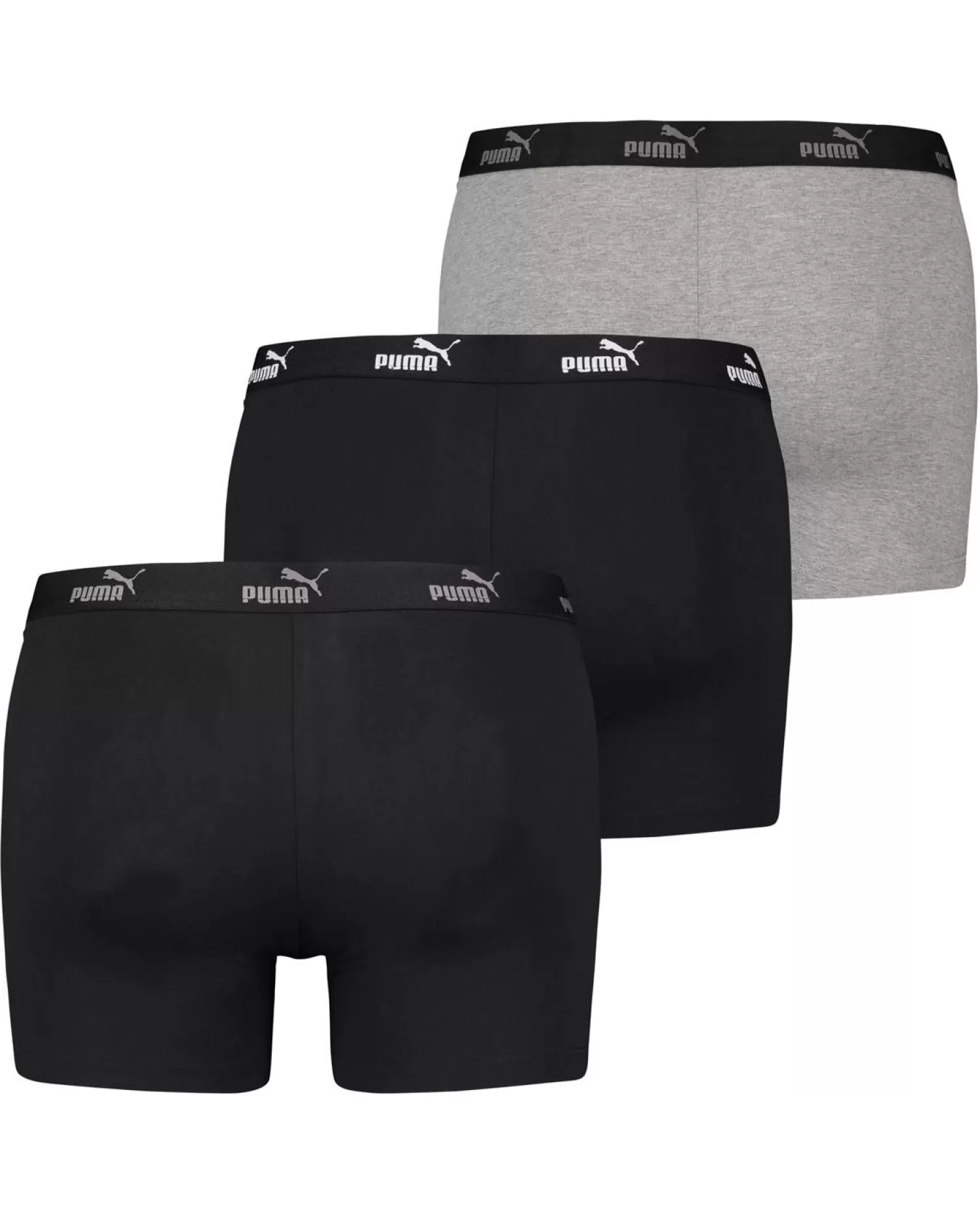 Men Puma 3 Pack Solid Boxer Short - Black