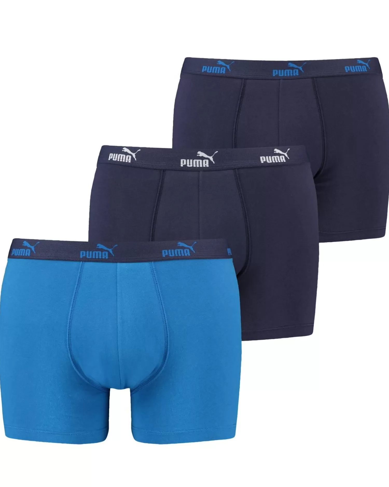 Men Puma 3 Pack Solid Boxer Short - Blue